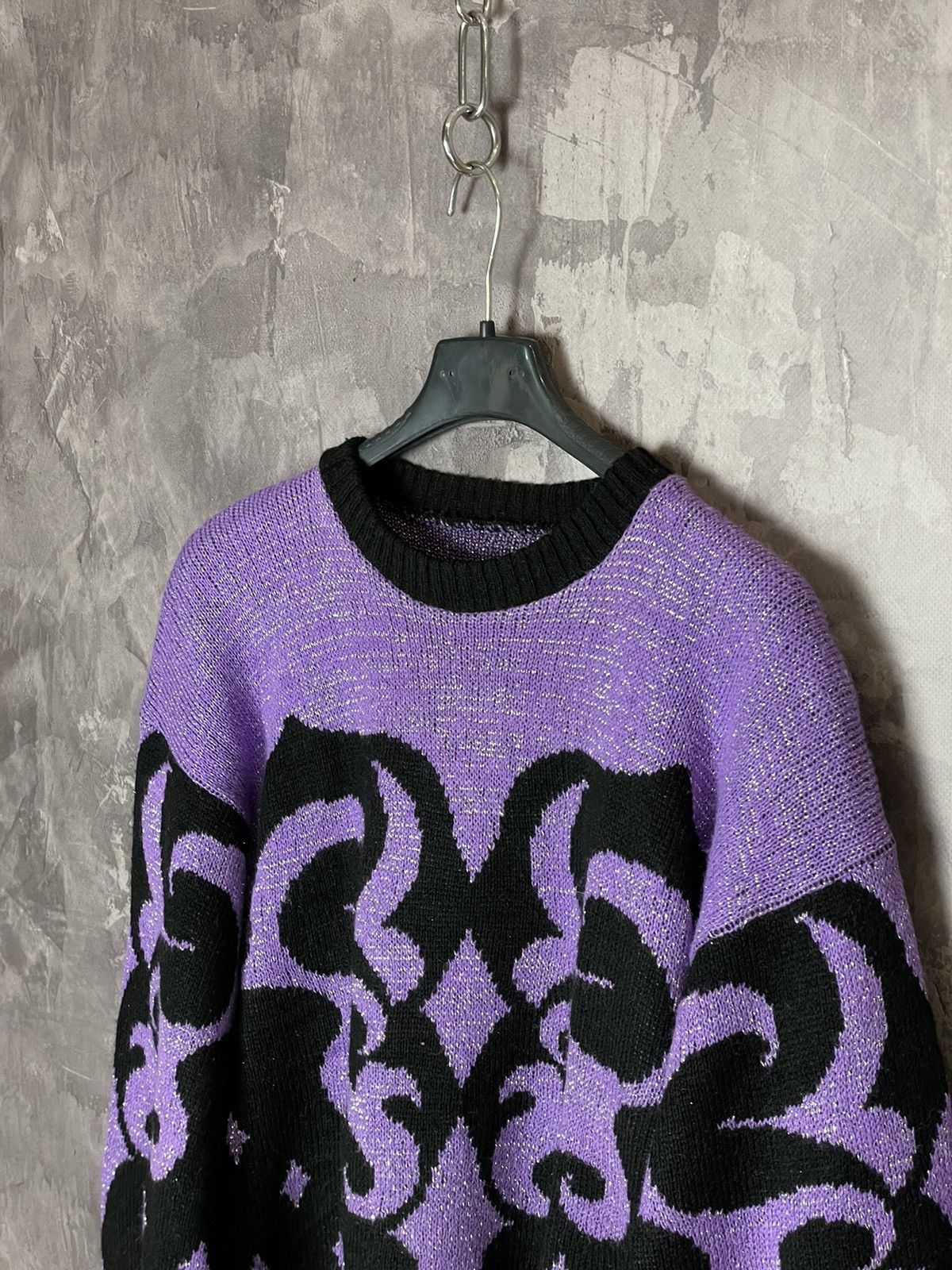 Affliction × Vintage Vintage Y2K Japanese style striped sweater streetwear Size L / US 10 / IT 46 - 7 Thumbnail