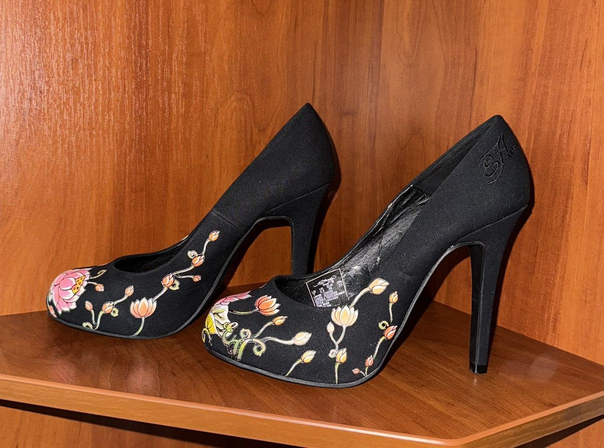 Ed Hardy × Japanese Brand Ed Hardy US7 UK4.5 EUR38 all printed heels boots shoes Size US 7 / IT 37 - 16 Thumbnail
