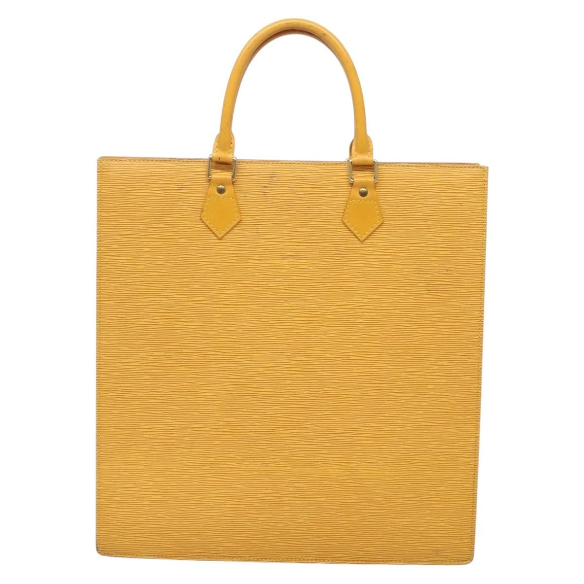 Louis Vuitton LOUIS VUITTON Epi Sac Plat Hand Bag Yellow M52079 Size ONE SIZE - 3 Thumbnail