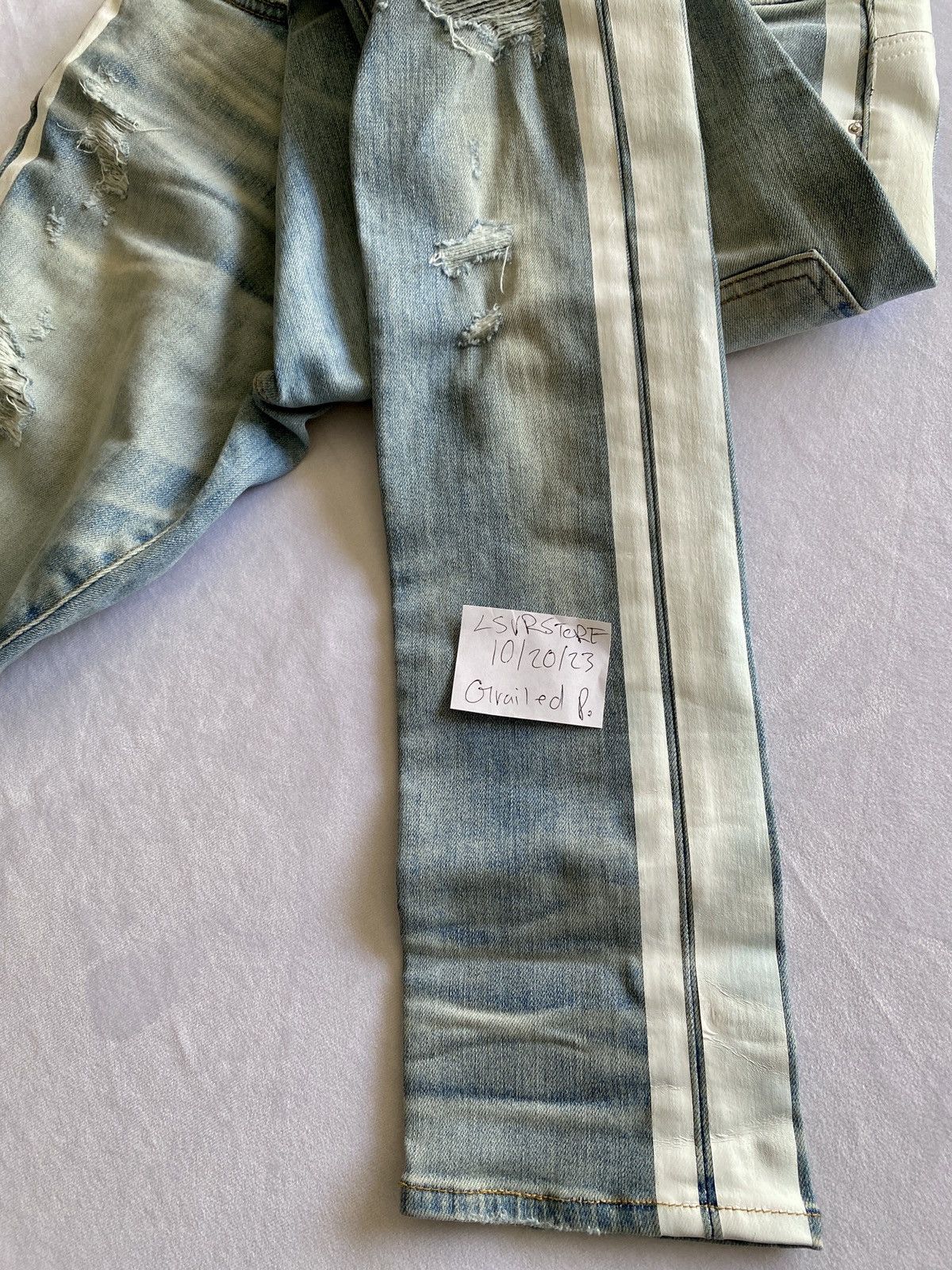 Amiri AMIRI Track Jean LT Indigo 32 OG - Gently Used* Size US 32 / EU 48 - 14 Thumbnail