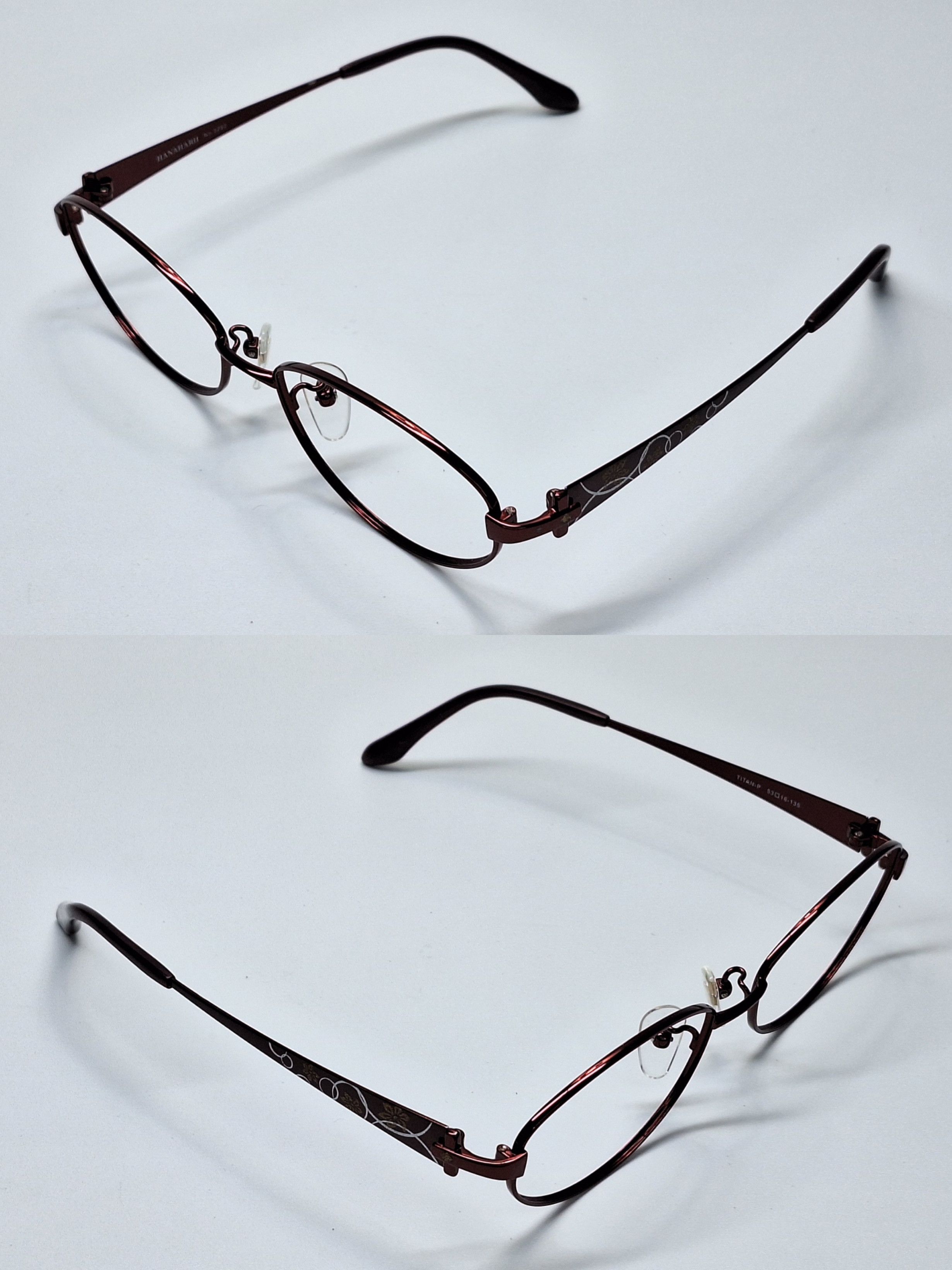 Hanae Mori HANAHARU No.3292 Sabae Artisan Pure Titanium Eyeglasses 7g Size ONE SIZE - 8 Thumbnail
