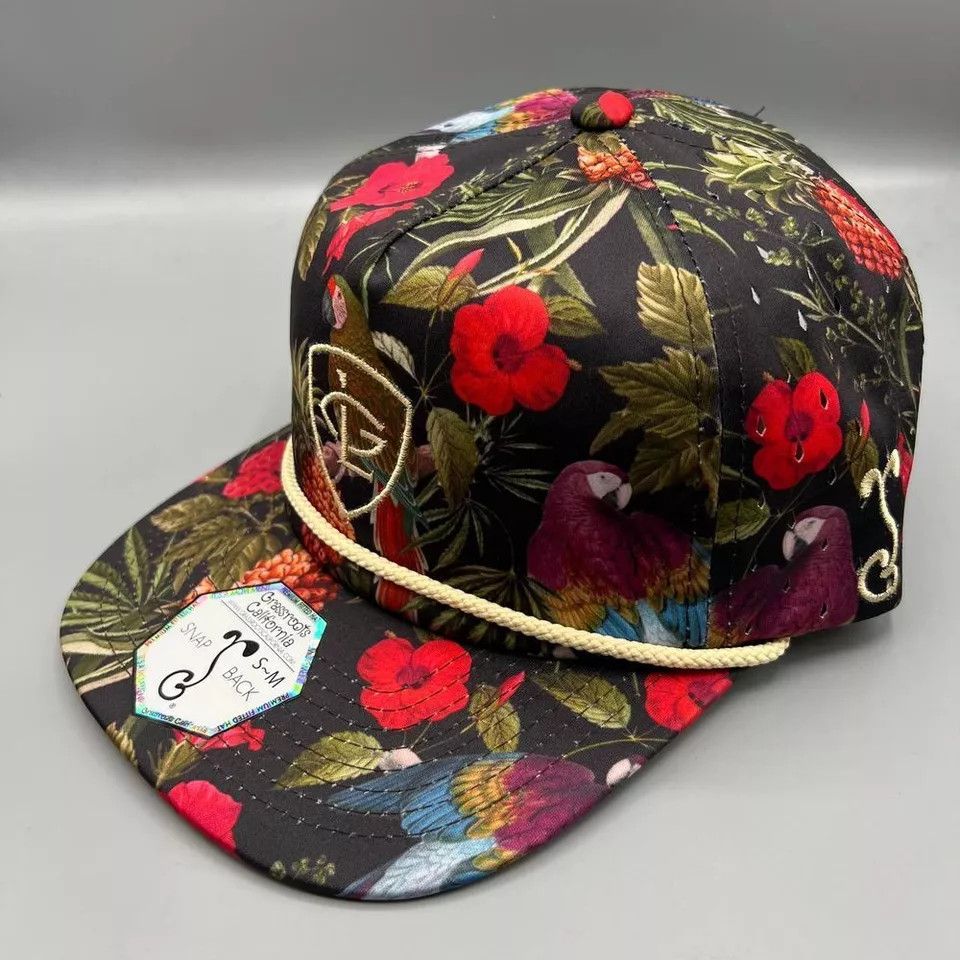 Grassroots California Greg Lutzka Hat Men S-M Hawaiian Skate Grassroots Snap Back Size ONE SIZE - 2 Thumbnail