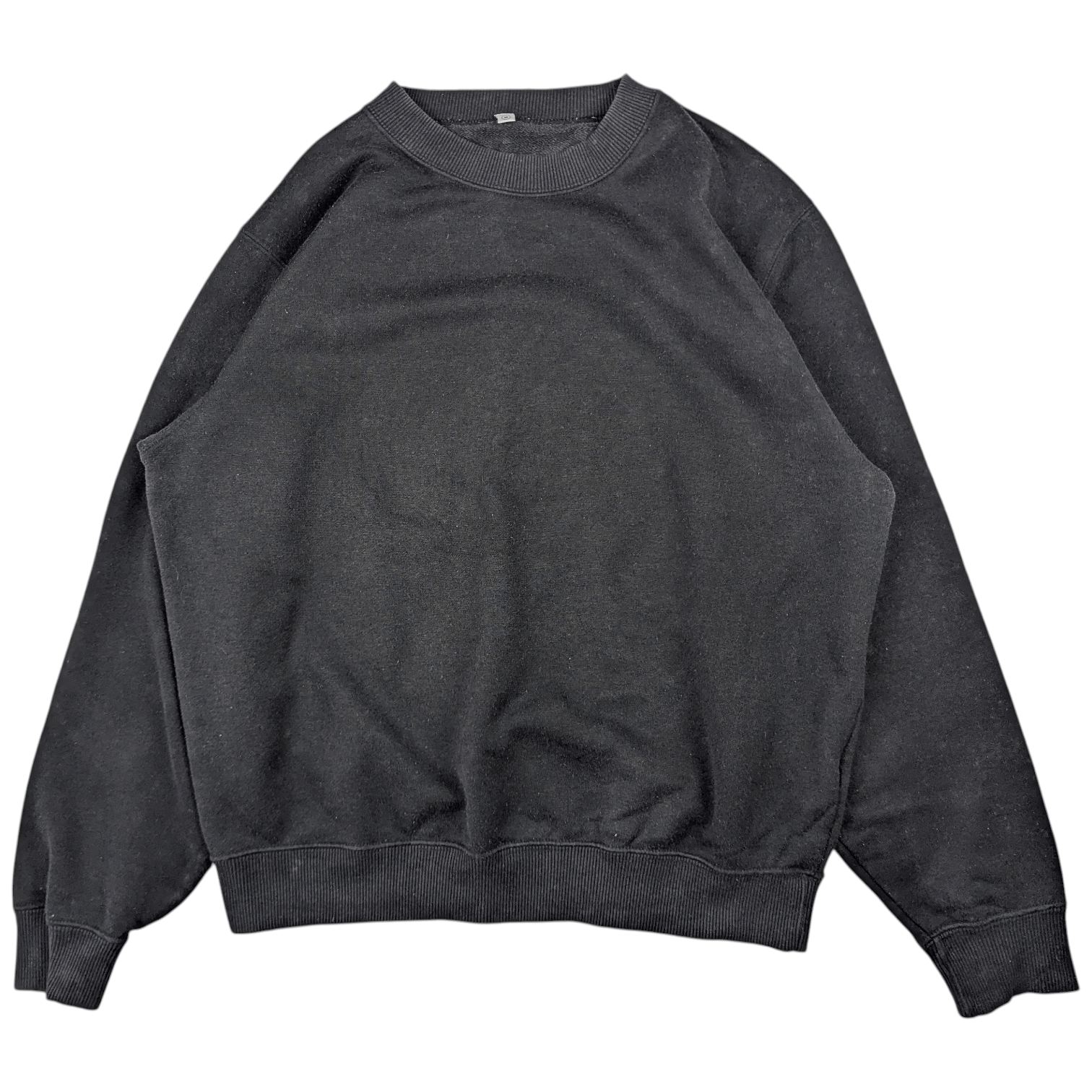 Uniqlo Vintage 90's UNIQLO Black Plain Sweatshirts Jumper Size US M / EU 48-50 / 2 - 2 Thumbnail