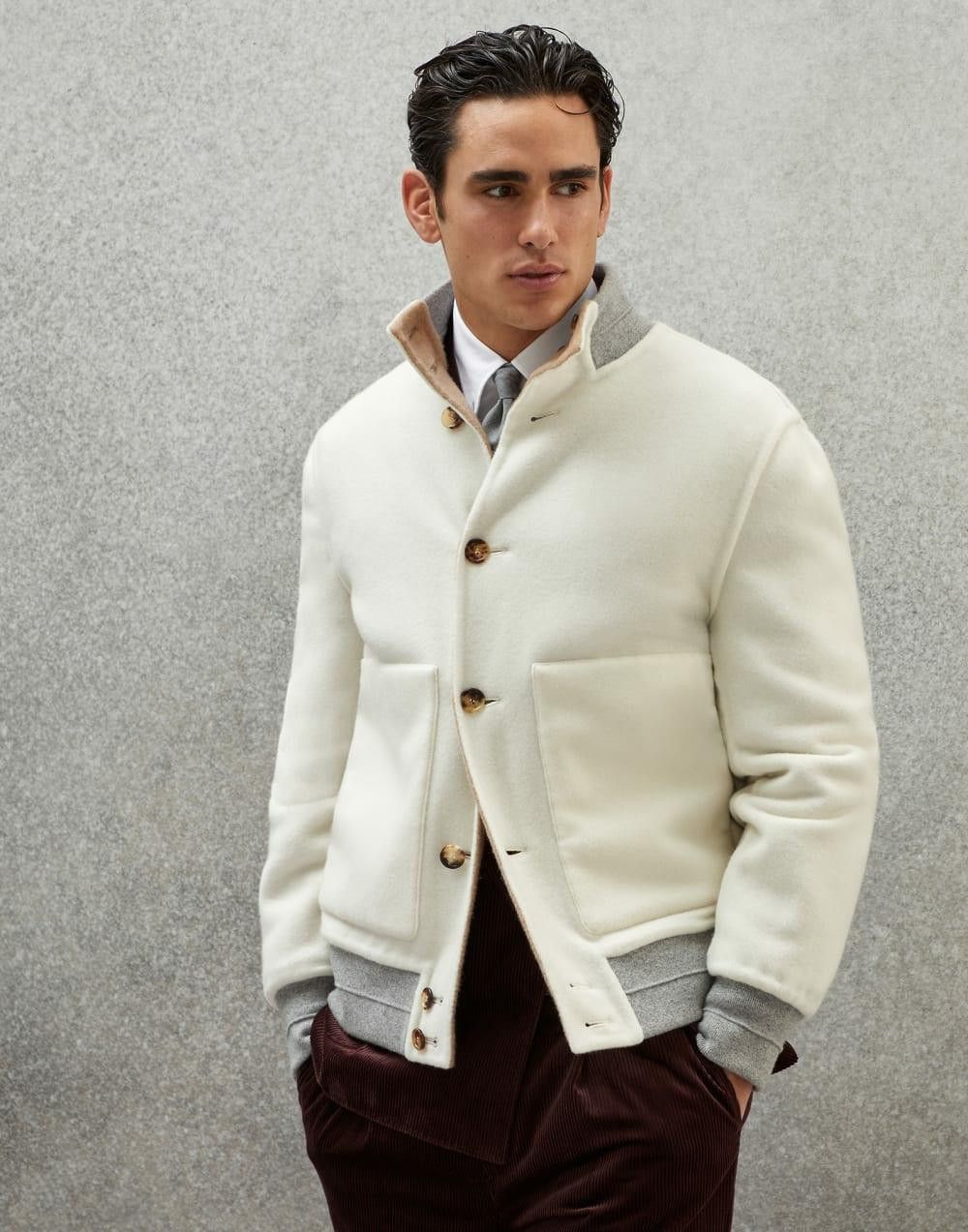 Brunello Cucinelli Jacket in Open White Size US M / EU 48-50 / 2 - 1 Thumbnail