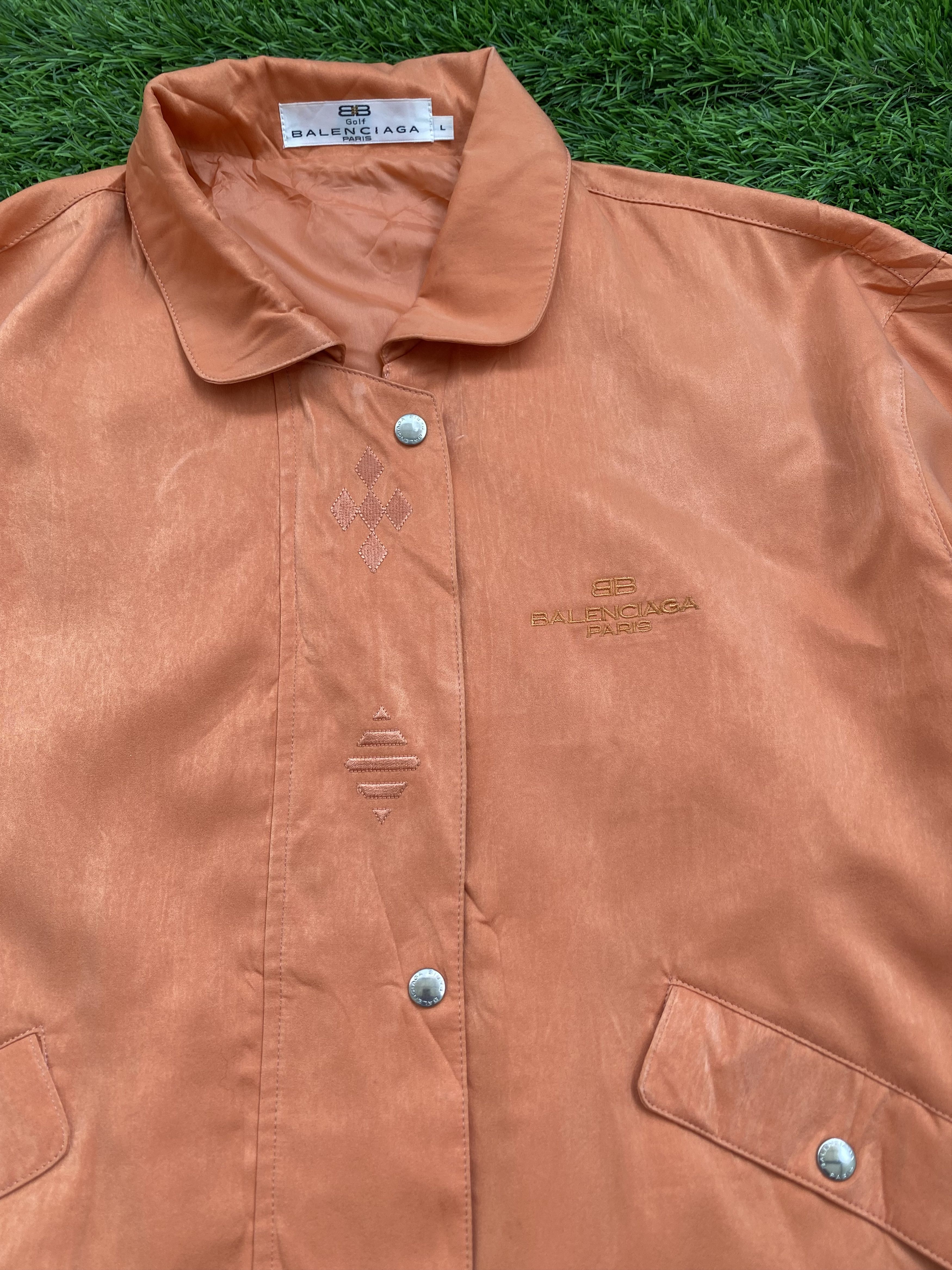 Balenciaga × Vintage Vintage 90s Balenciaga Light Bomber Jacket Logo Size L / US 10 / IT 46 - 2 Thumbnail