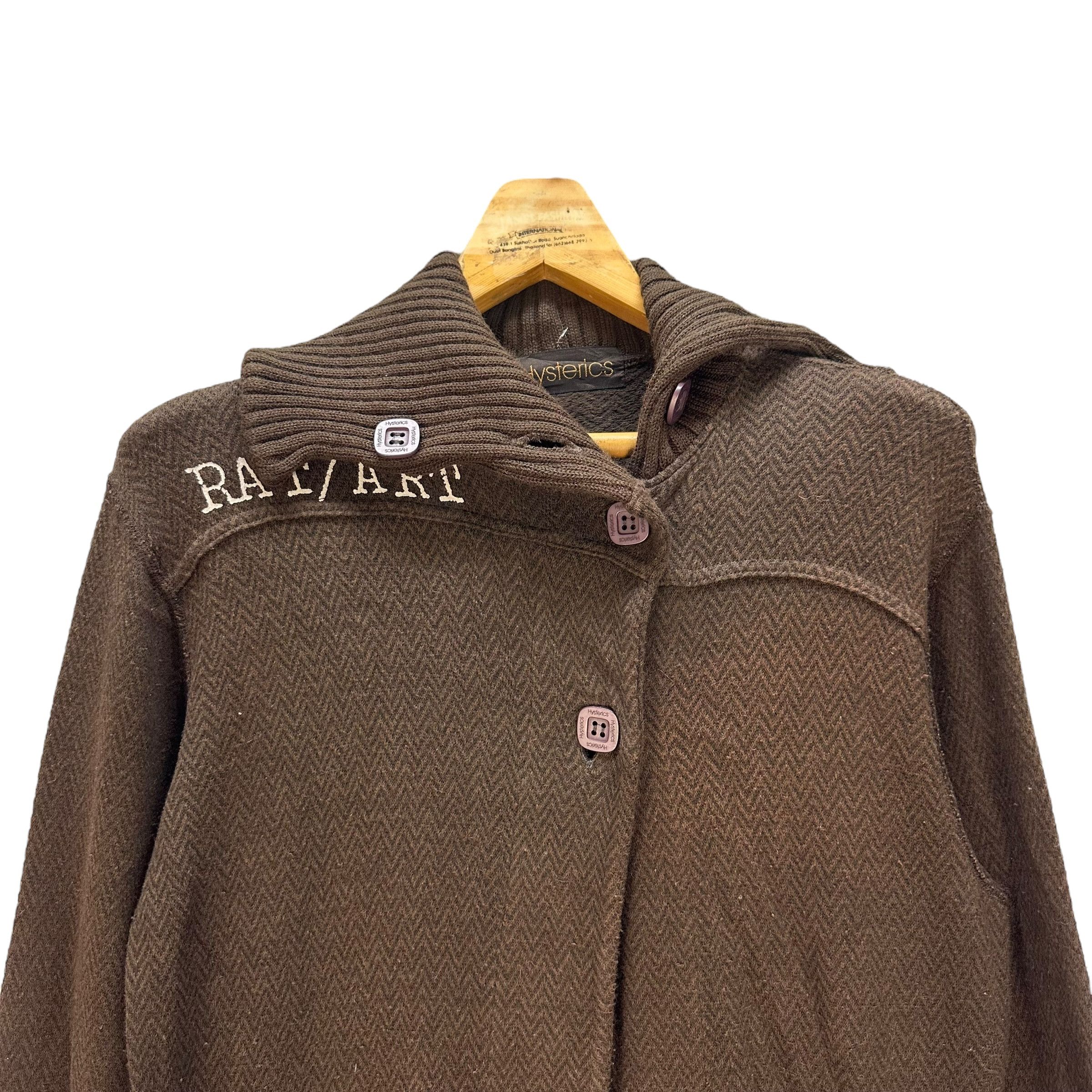 Hysteric Glamour HYSTERIC RAT/ART KNITTED LONG COAT JACKET #8917-038 Size M / US 6-8 / IT 42-44 - 2 Thumbnail