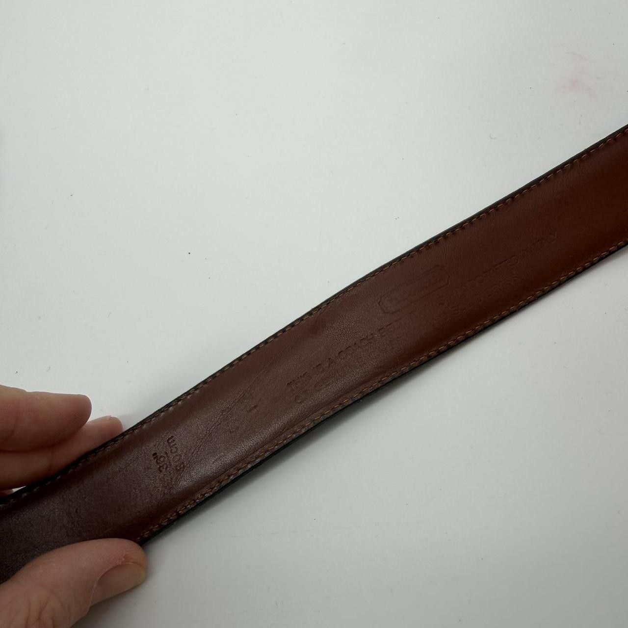 Other Rare Vintage Coach Made in Italy Black Leather Belt Solid Size 36 - 4 Thumbnail