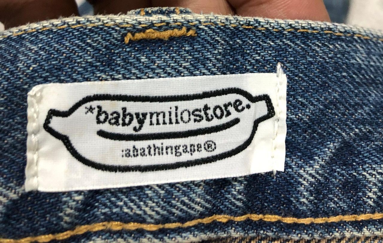 Bape × Nigo 💥Last Drop💥Baby Milo Sad Face Denim Size US 36 / EU 52 - 17 Thumbnail