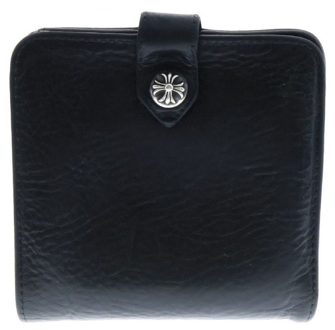 Chrome Hearts Square Button Flap Leather Wallet