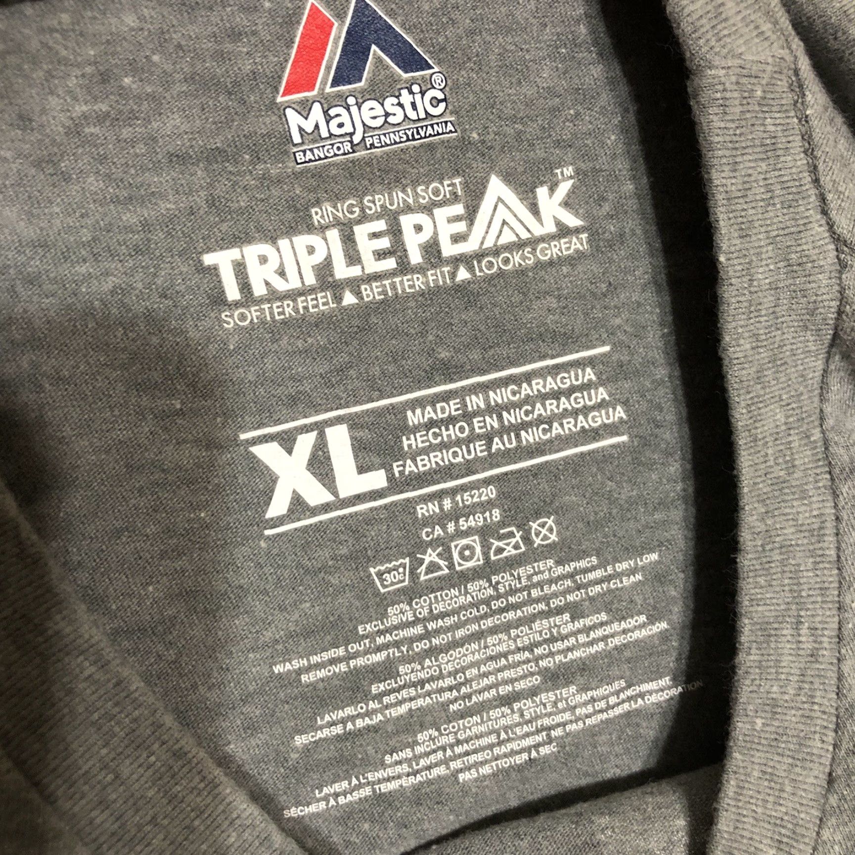 MLB Majestic Chicago Cubs Shirt Gray XL Mens Crew Neck Short Sleeve Front Graphic MLB Baseball Size US XL / EU 56 / 4 - 3 Thumbnail
