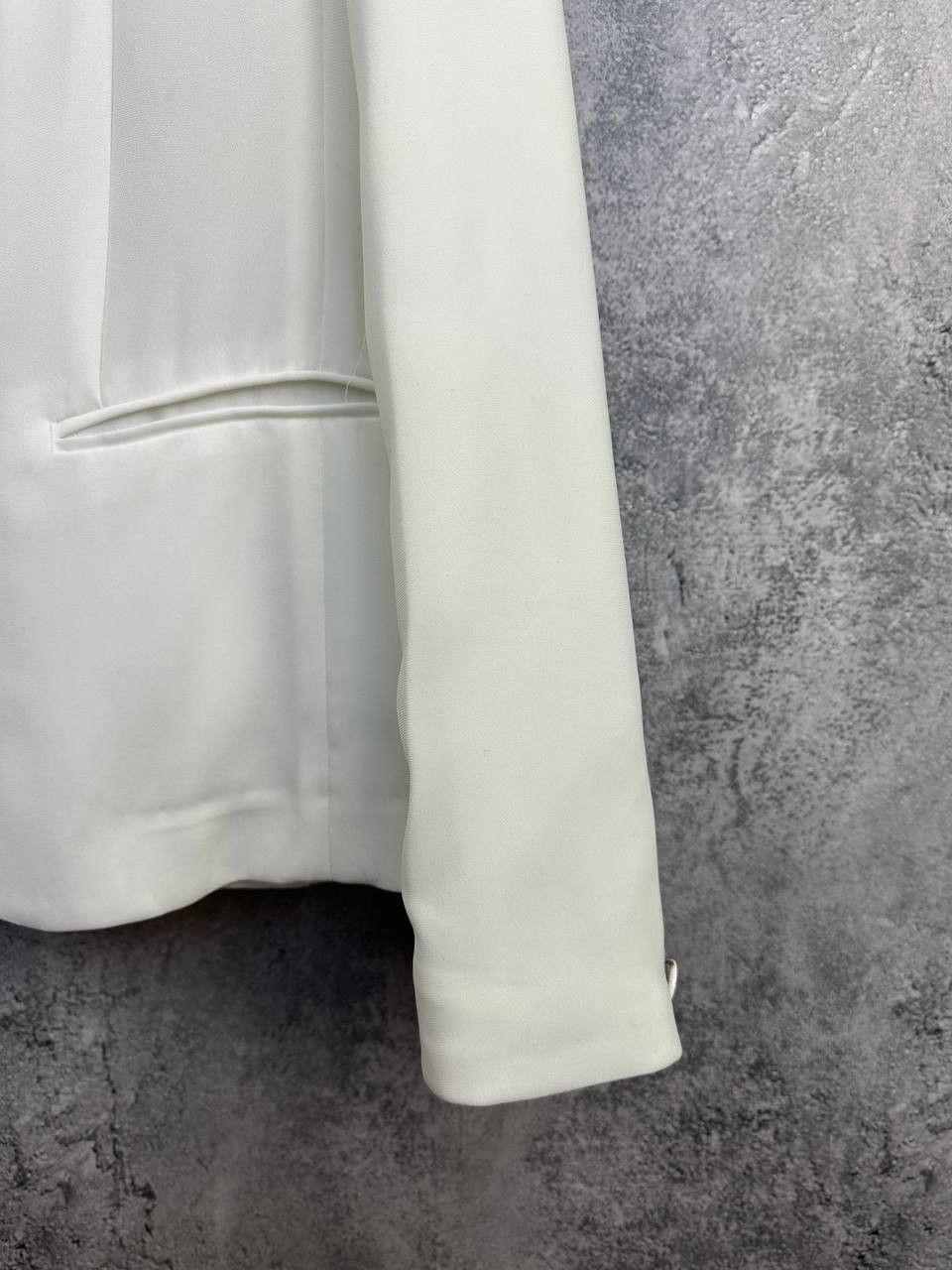 Rag & Bone Rag & Bone White Tuxedo Blazer Jacket Leather Shawl Collar Size S / US 4 / IT 40 - 8 Thumbnail