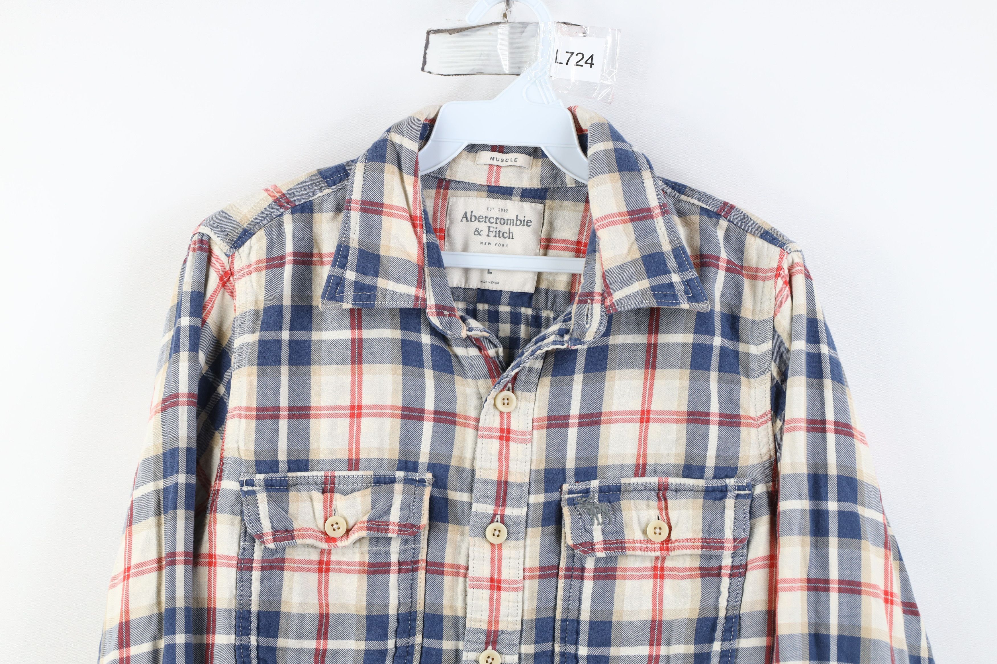 Abercrombie & Fitch Vintage 90s Y2K Abercrombie & Fitch Button Shirt Plaid Size US L / EU 52-54 / 3 - 2 Thumbnail