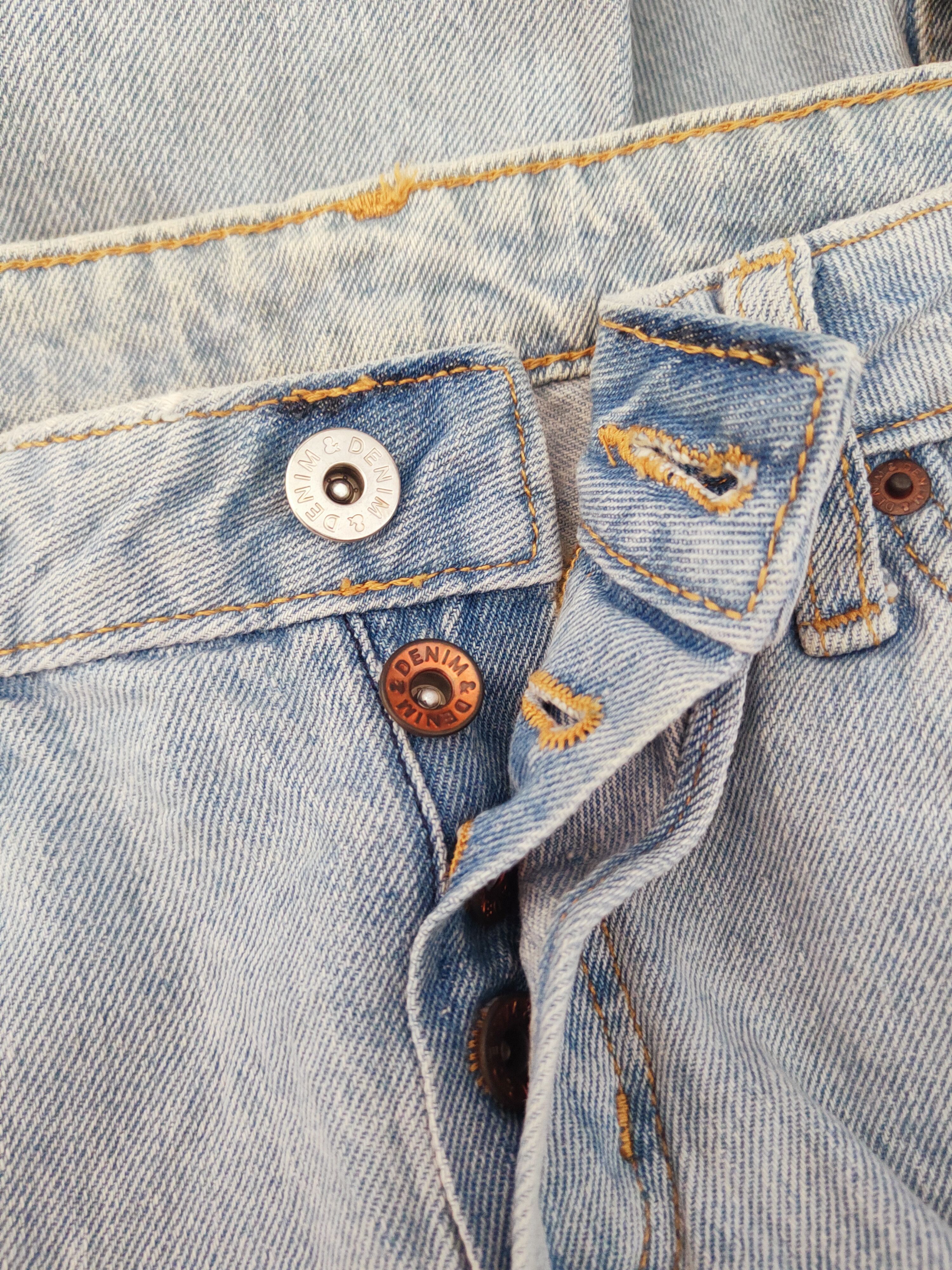H&M × Japanese Brand VINTAGE 💥 &Denim ❌ H& M Blue Distressed Ripped Jeans Size US 32 / EU 48 - 14 Thumbnail