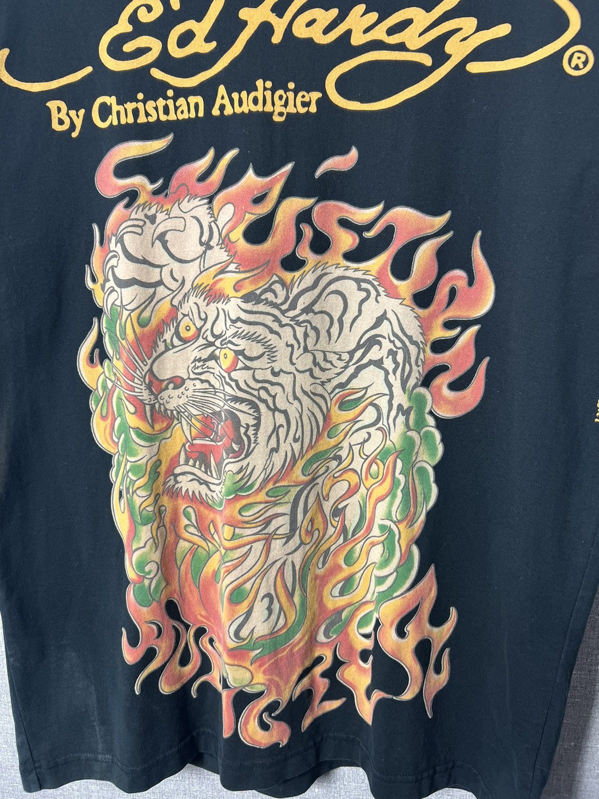 Ed Hardy Vintage Ed Hardy by Christian Audigier Big Logo Y2K Tee Size US L / EU 52-54 / 3 - 4 Thumbnail