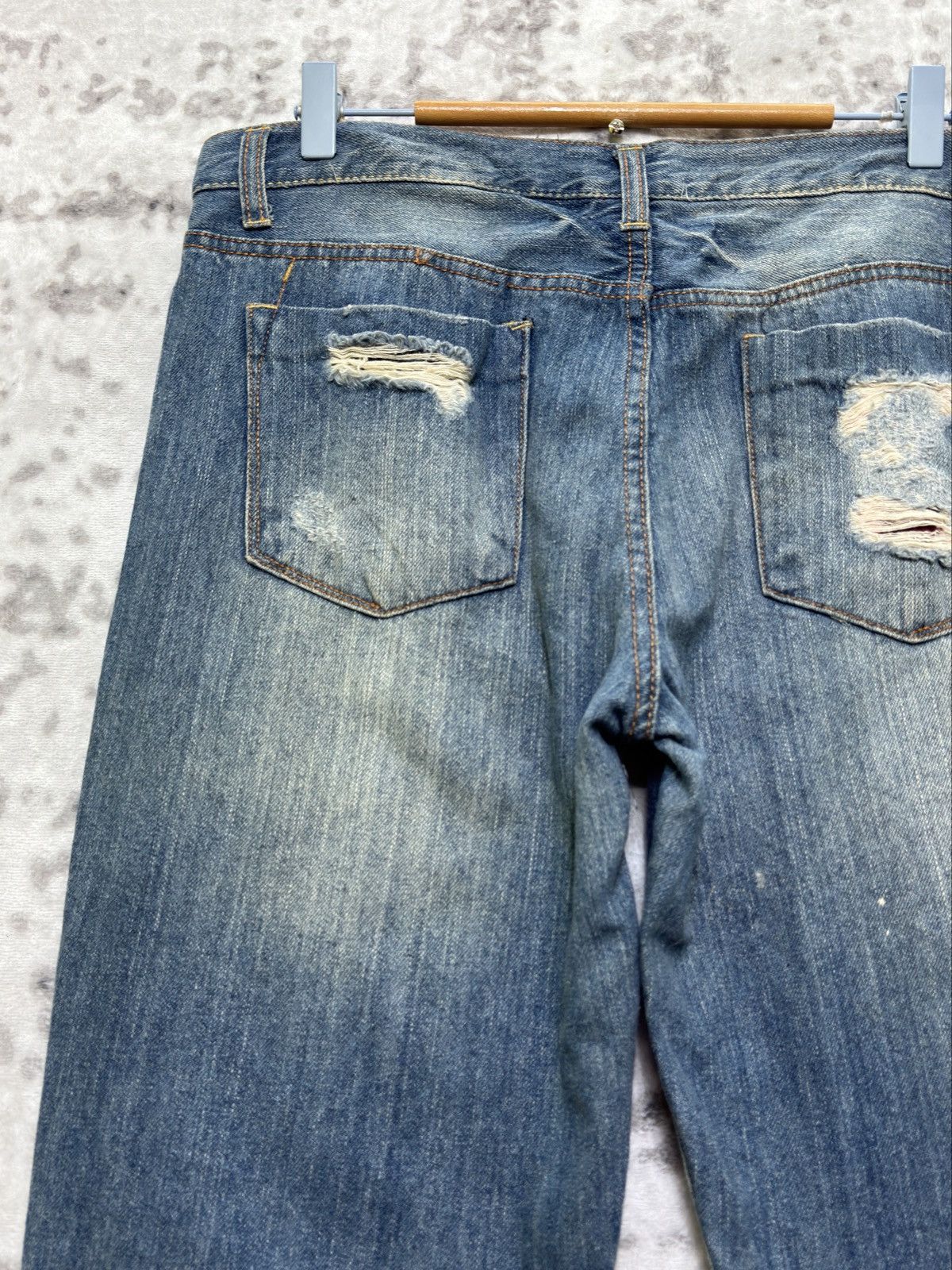 Hysteric Glamour Distressed Plaid Tartans Massino Skinny Fit Denim Jeans Size US 33 - 11 Thumbnail