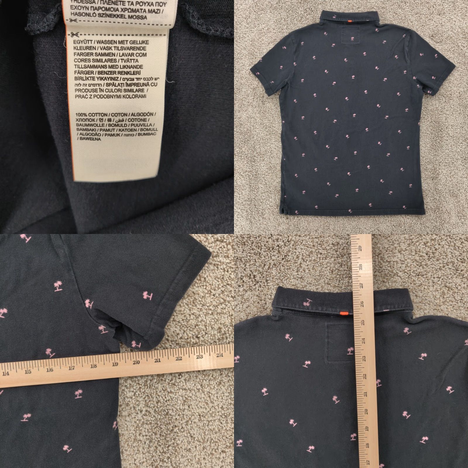Superdry Superdry Polo Shirt Mens Large Black City Fit Polo Palms Short Sleeve Golf Size US L / EU 52-54 / 3 - 8 Thumbnail