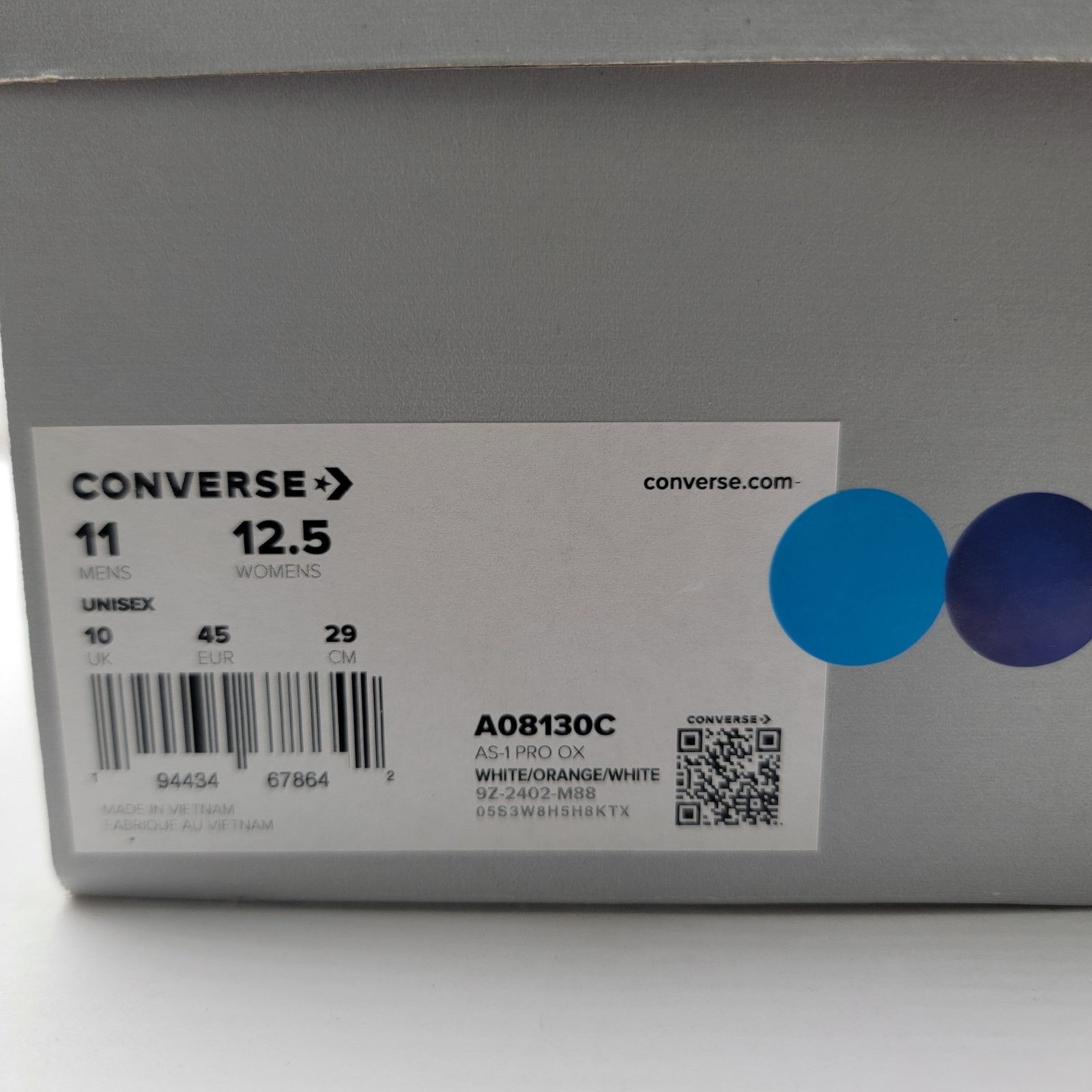 Converse Converse AS-1 Pro 'White Orange' Men's Size 11 - Extra Laces Size US 11 / EU 44 - 13 Thumbnail