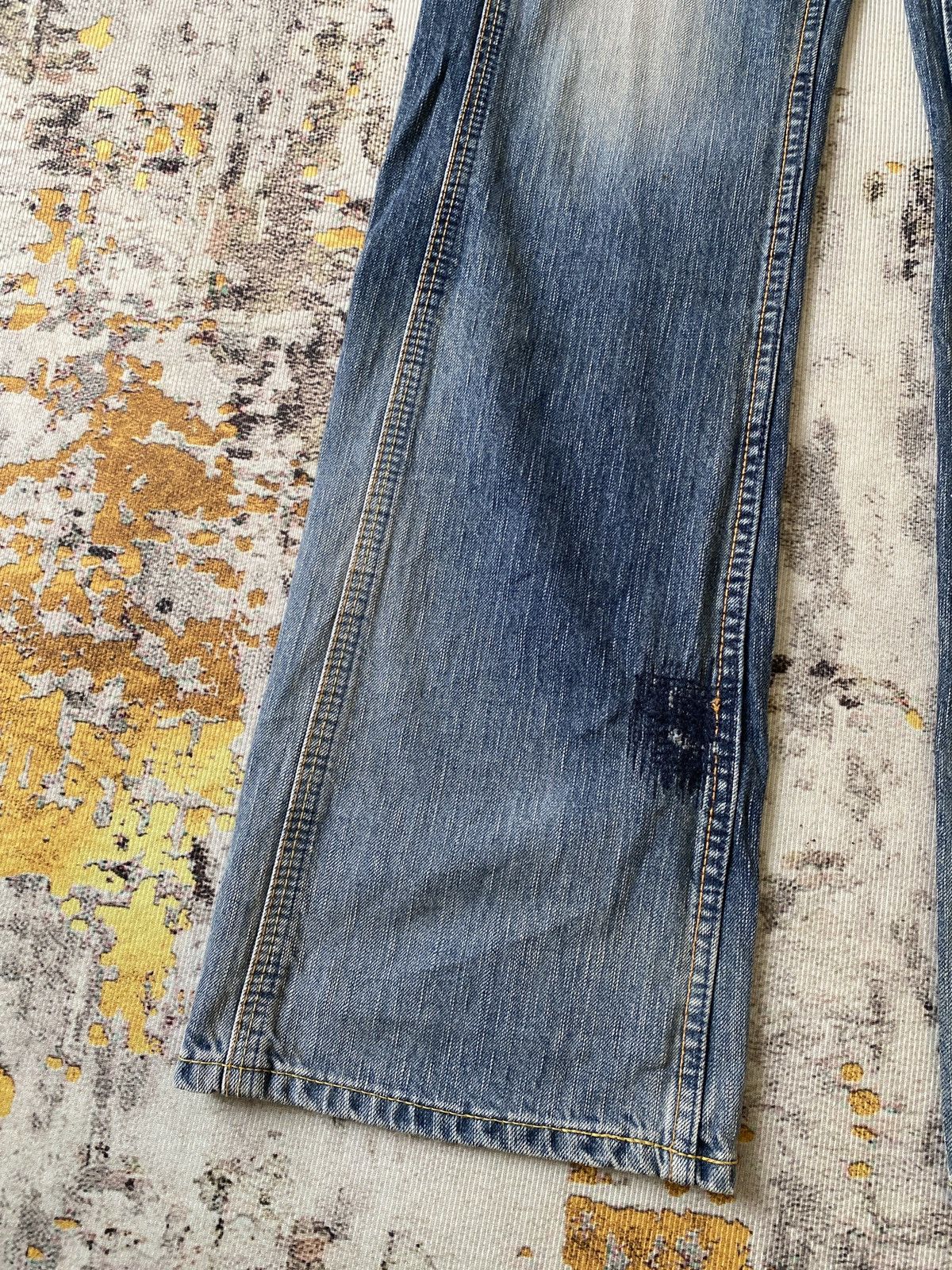 Japanese Brand Edwin 503 Japan Distressed Flare Denim Size US 30 / EU 46 - 4 Thumbnail
