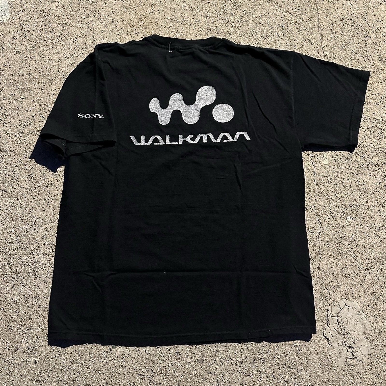 Sony × Vintage Vintage Sony Walkman Black Promo Tee T-Shirt XL Size US XL / EU 56 / 4 - 3 Thumbnail