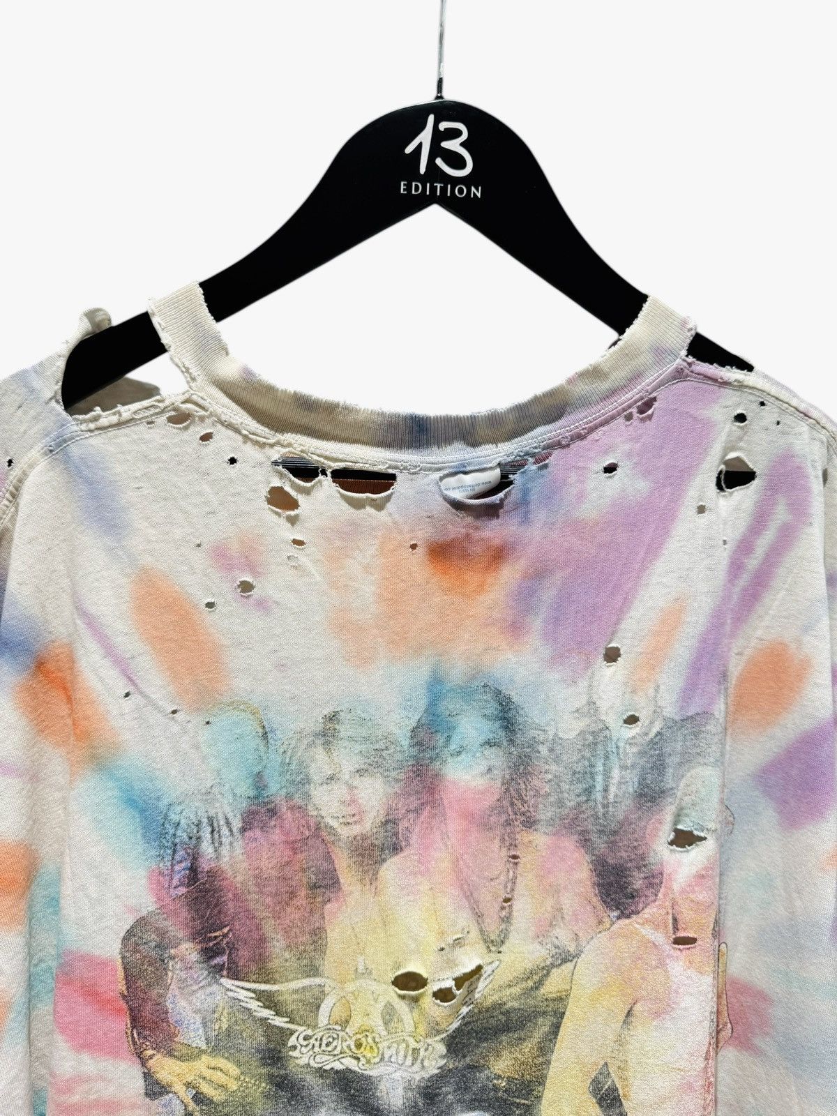 Aerosmith RARE Thrashed & Faded Aerosmith Run DMC Vintage Band Tee Size US XXL / EU 58 / 5 - 5 Thumbnail
