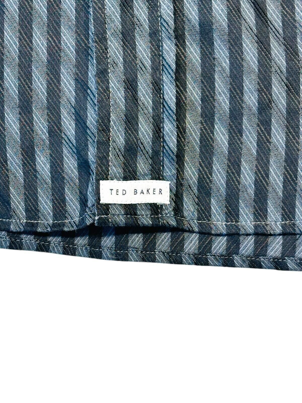 Ted Baker Ted Baker 4 Shirt Men's UK Size L Black Embroidered Logo Size 42R - 6 Thumbnail