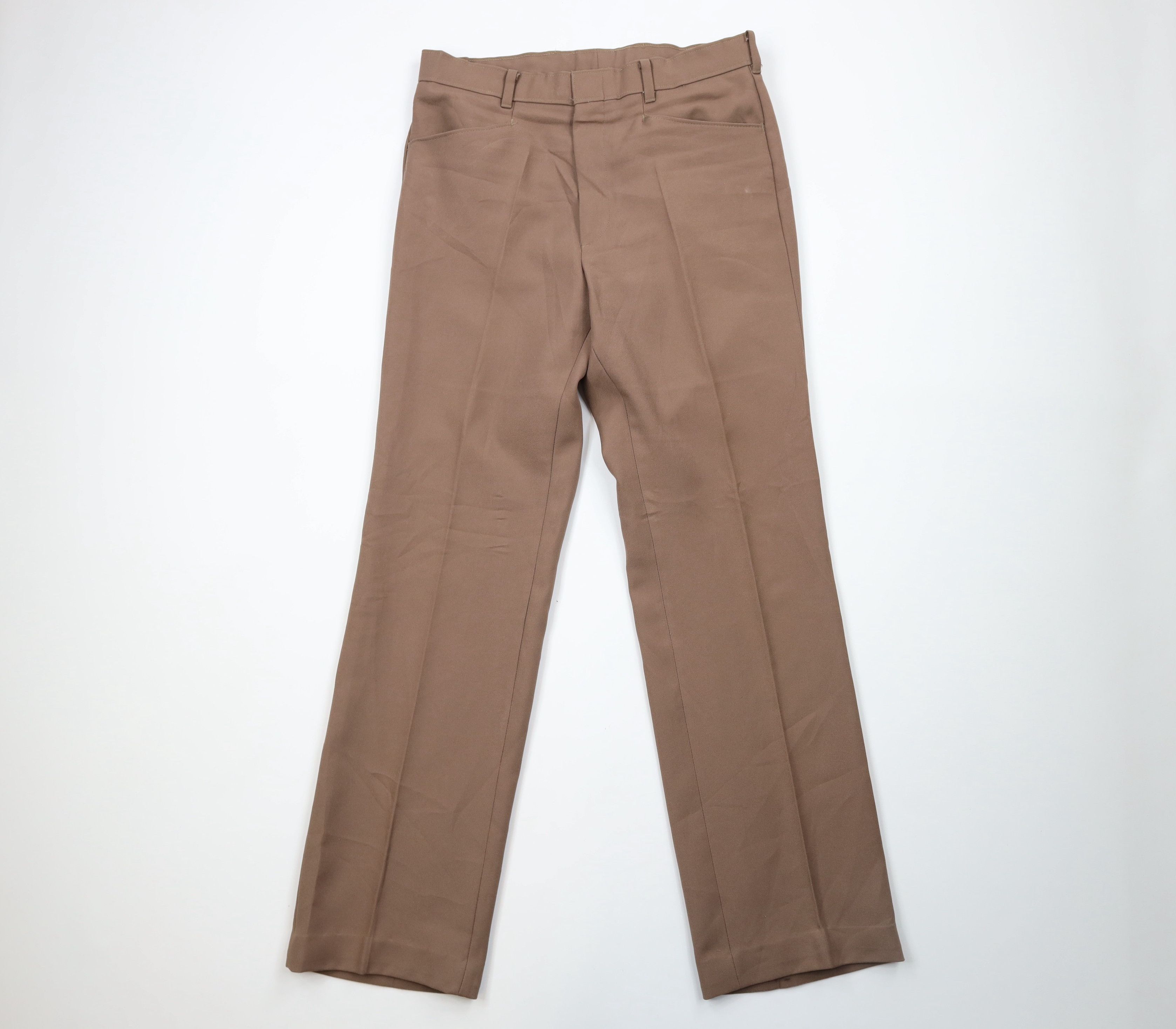 image of 70's Levis Wide Leg Bell Bottoms Chino Pants Usa in Brown, Men's (Size 32)