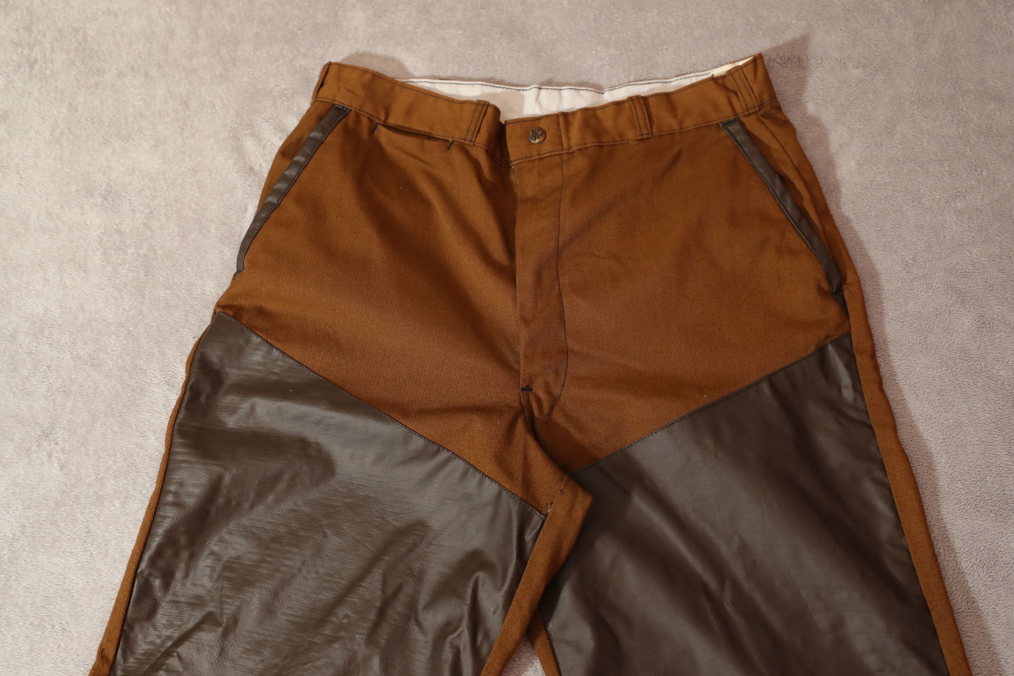 Black Sheep × Vintage Black Sheep Vintage Double Knee Vinyl Hunting Pants (34x30) Size US 34 / EU 50 - 3 Thumbnail