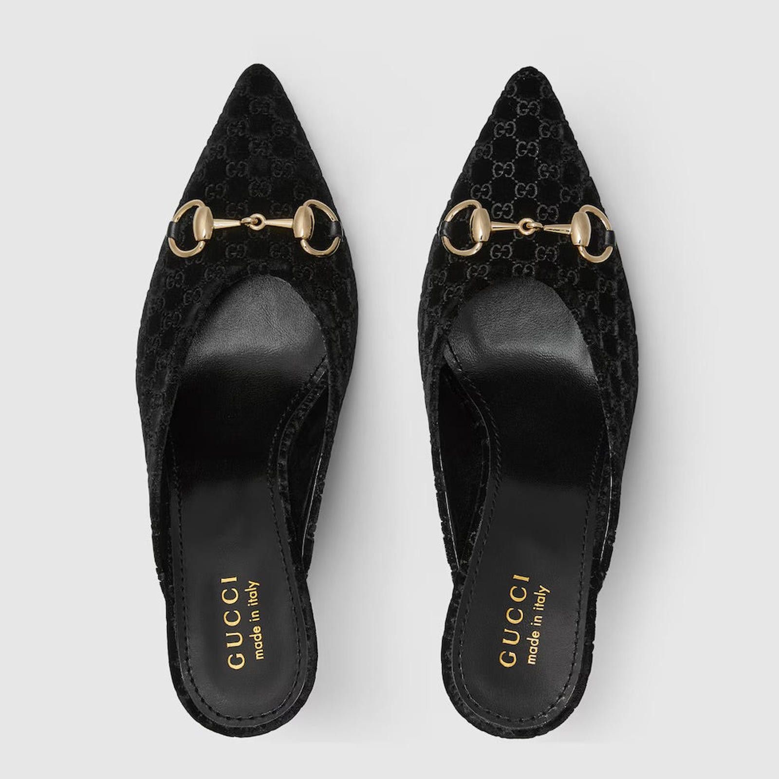 Gucci Gucci Horsebit GG Velvet Mules Size US 7.5 / IT 37.5 - 4 Thumbnail