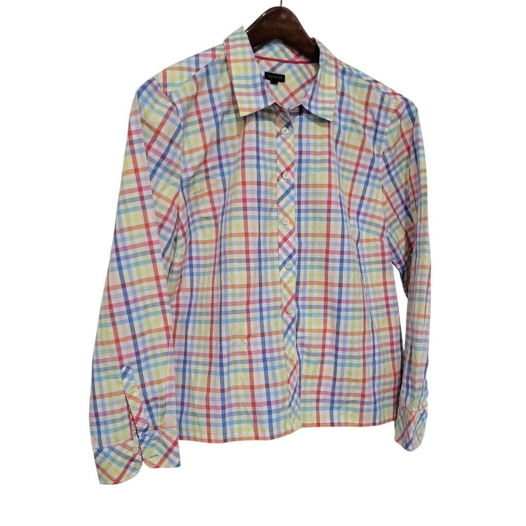 Talbots Talbots Women's Checkered Button-Up Long-Sleeves Shirt Size XL / US 12-14 / IT 48-50 - 4 Thumbnail