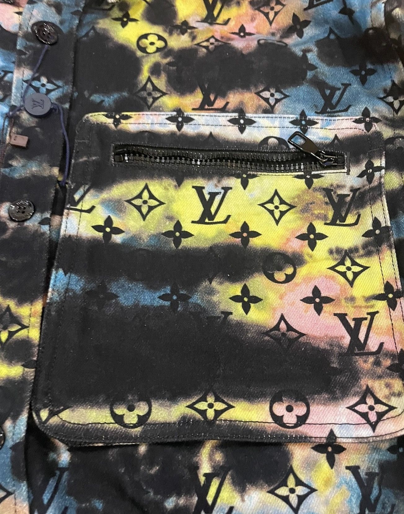 Louis Vuitton Louis Vuitton 4L Printed Monogram Long Sleeve Denim Overcoat Size US XXL / EU 58 / 5 - 6 Thumbnail