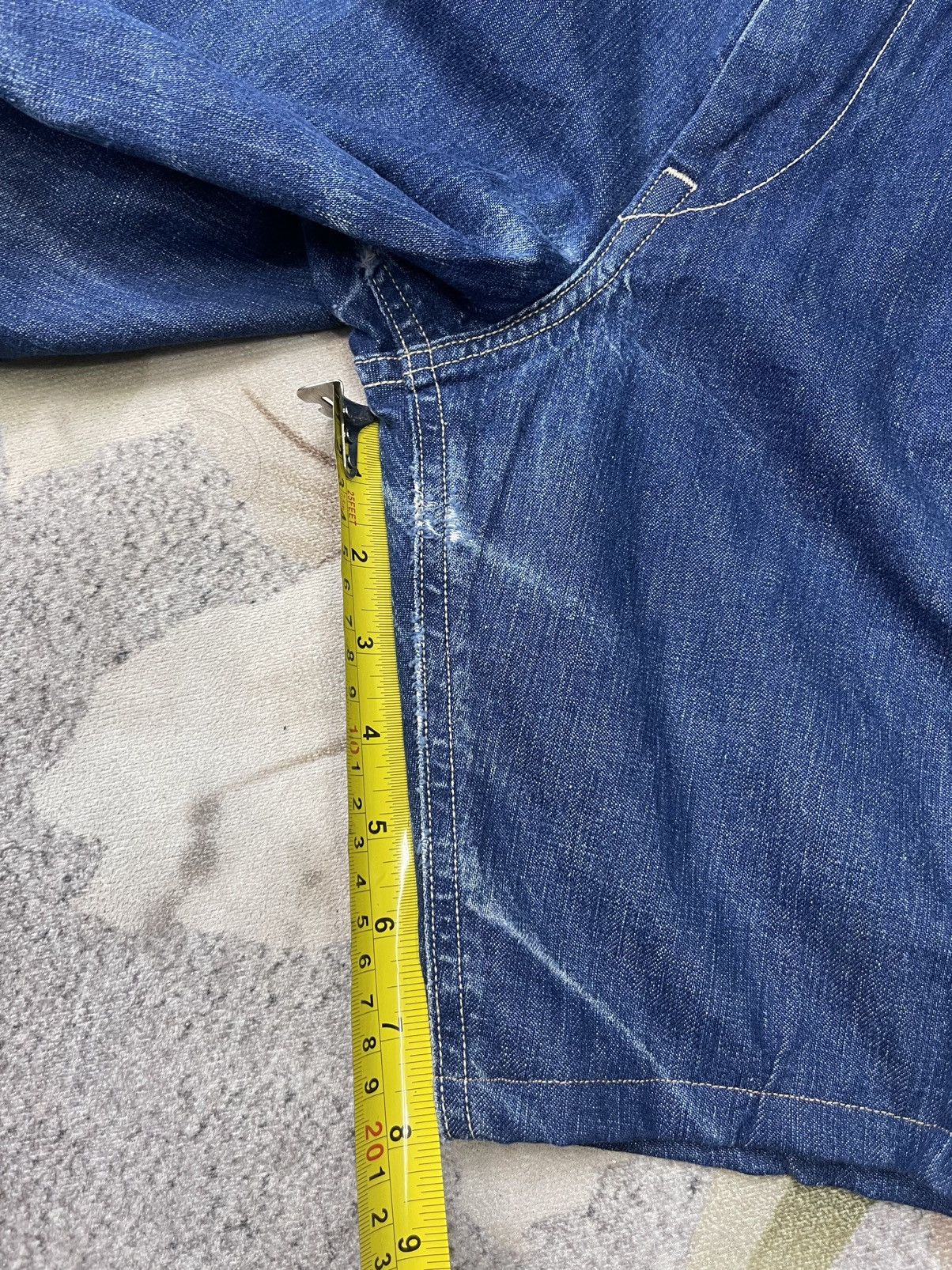 Orslow Orslow Jeans Short Denim Streetwear Size 29" - 14 Thumbnail