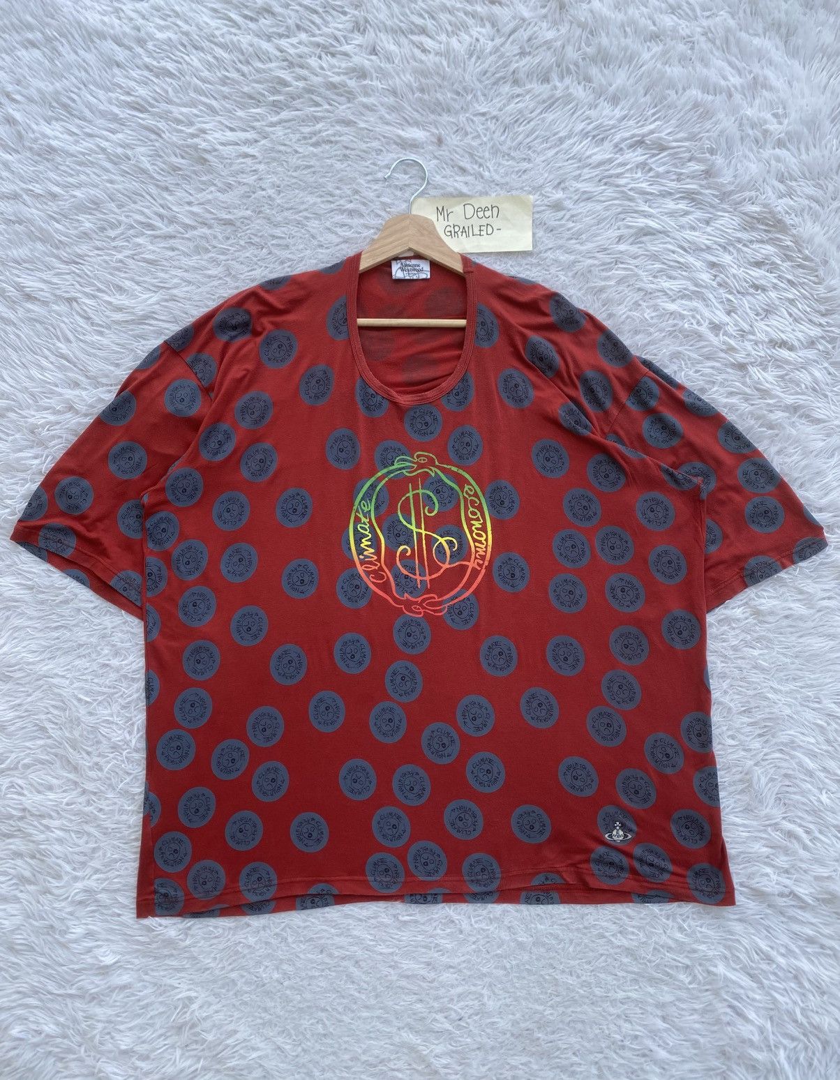 Vivienne Westwood Rare Vivienne Westwood Climate Change Evolution Tshirt Size L / US 10 / IT 46 - 2 Thumbnail