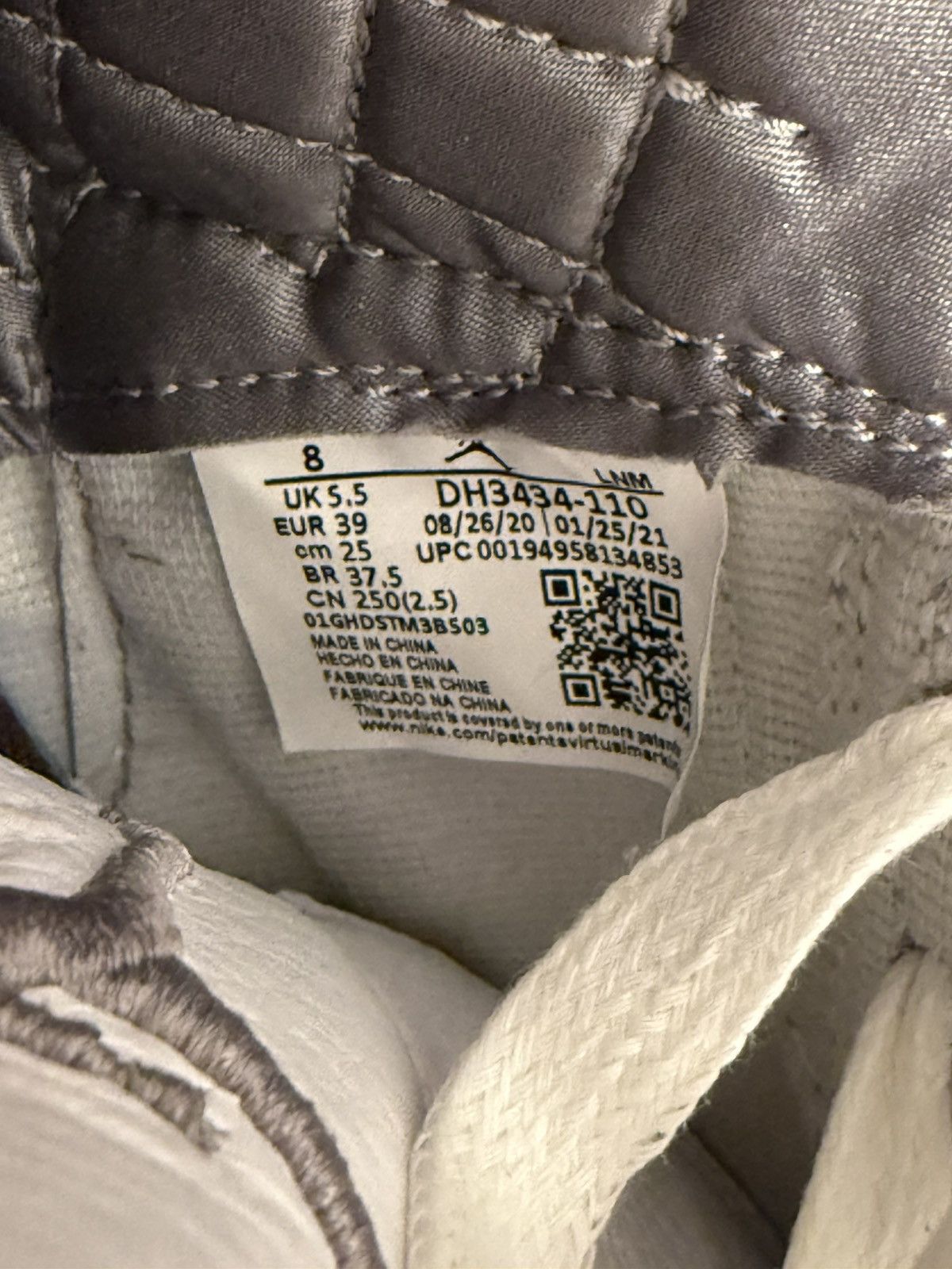 A Ma Maniere × Jordan Brand A Ma Maniere Air Jordan 3 White Grey Violet Ore 8 W / 6.5 M Size US 6.5 / EU 39-40 - 10 Thumbnail