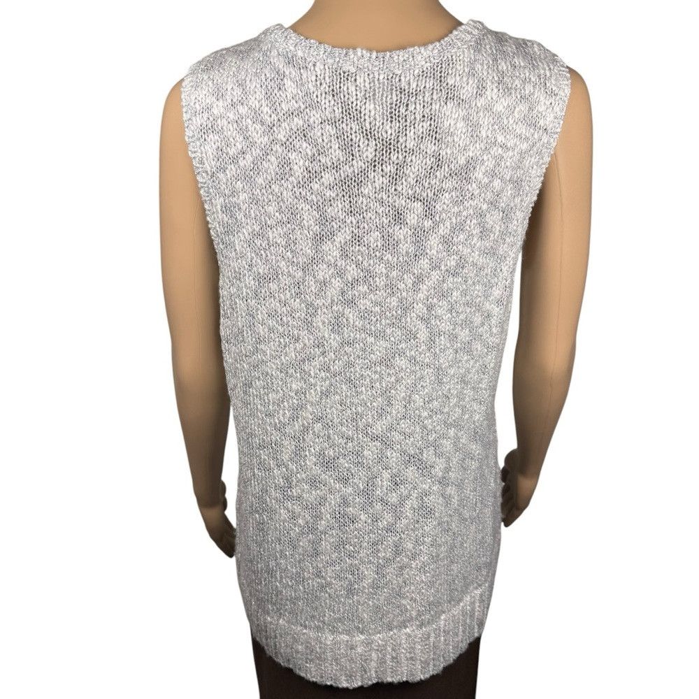 Chicos NWT New $69 Chico's Laurel Knit Ecru Tank Sweater Size 2 US Size L / US 10 / IT 46 - 4 Thumbnail