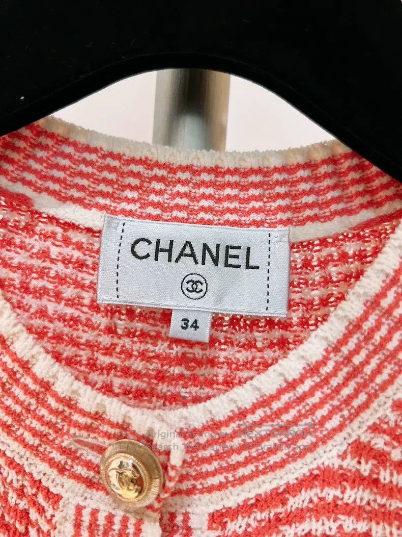 Chanel Chanel 21C Early Spring Vacation Series Red and White Knit Size XXS / US 00 / IT 34 - 7 Thumbnail