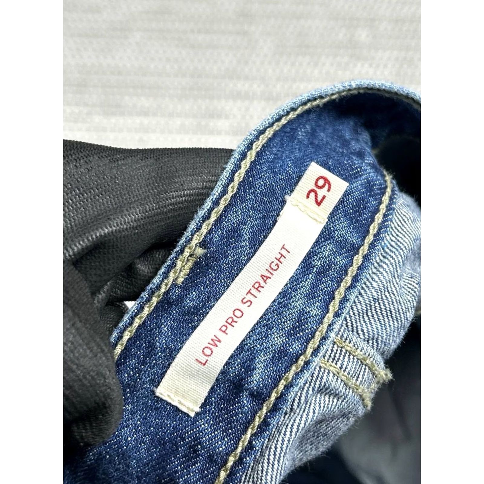 Levi's Levi'S Low Pro Straight Jeans Womens 29 Blue Denim Logo Distressed Mid Rise 31x30 Size 29" - 7 Thumbnail