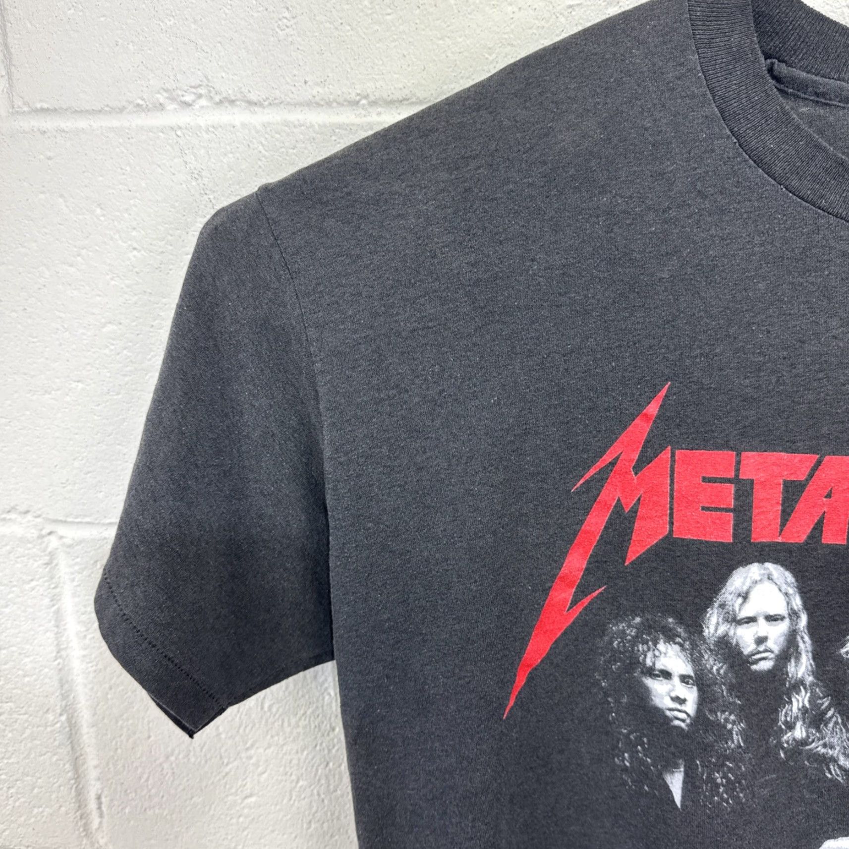 Vintage VINTAGE 1980s Metallica And Justice For All T-Shirt Unisex L/XL Black Graphic Tee Rock Faded Rare Size US L / EU 52-54 / 3 - 5 Thumbnail
