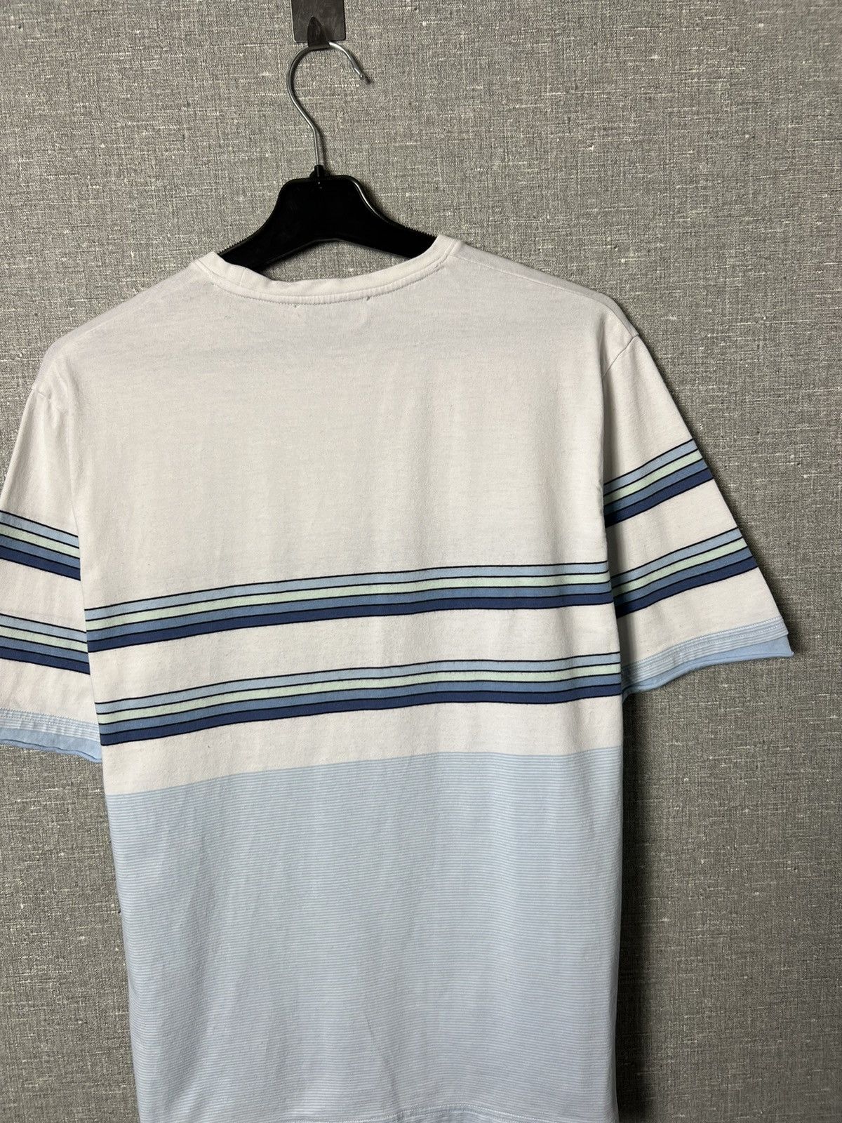 Vintage × Yves Saint Laurent Rare Yves Saint Laurent Striped Tee Embroidered Small Logo Size US M / EU 48-50 / 2 - 14 Thumbnail
