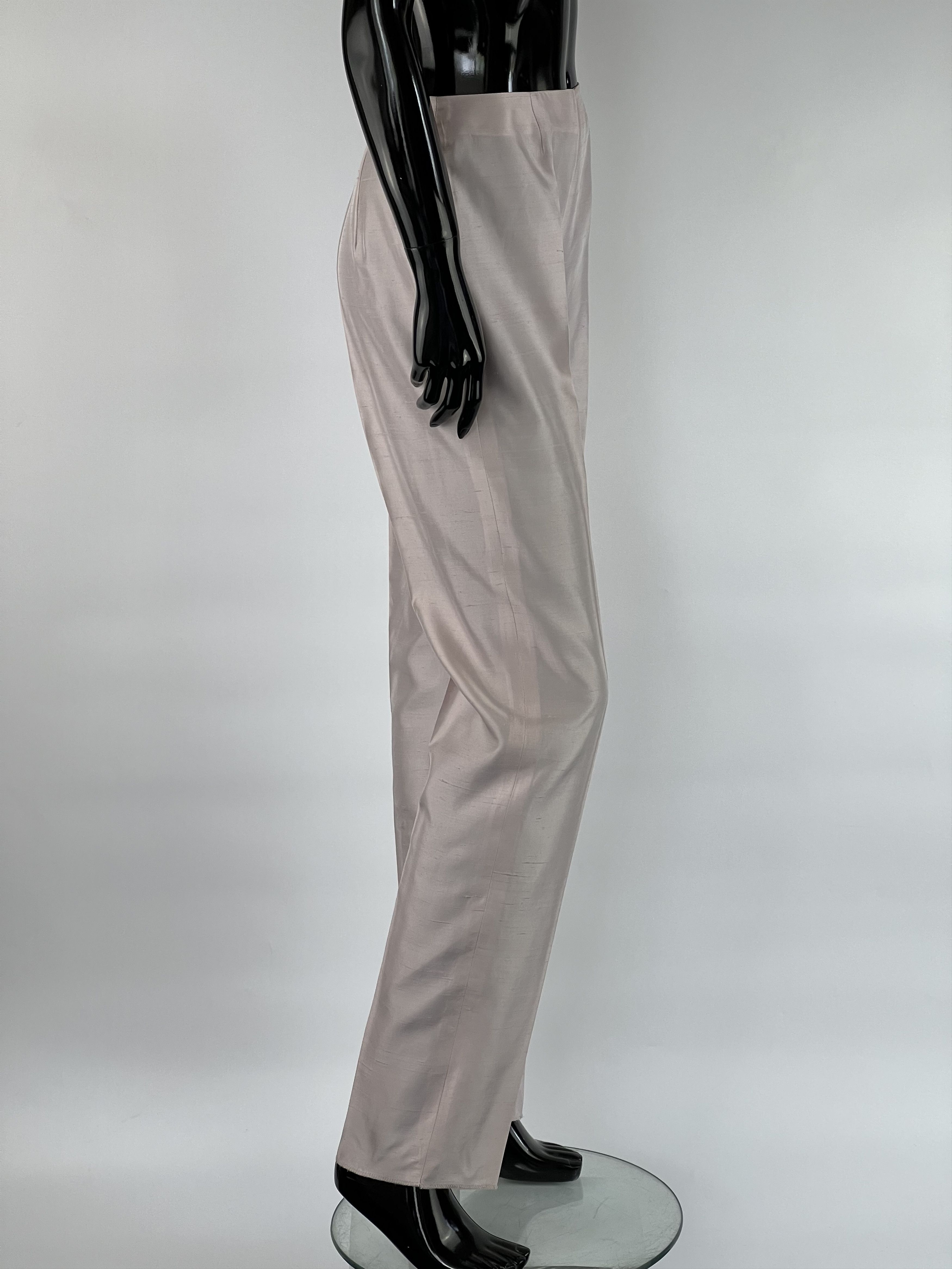 Max Mara Max Mara Light Pink Acetate Silk Pants IT40 UK8 US6 Size 28" / US 6 / IT 42 - 2 Thumbnail