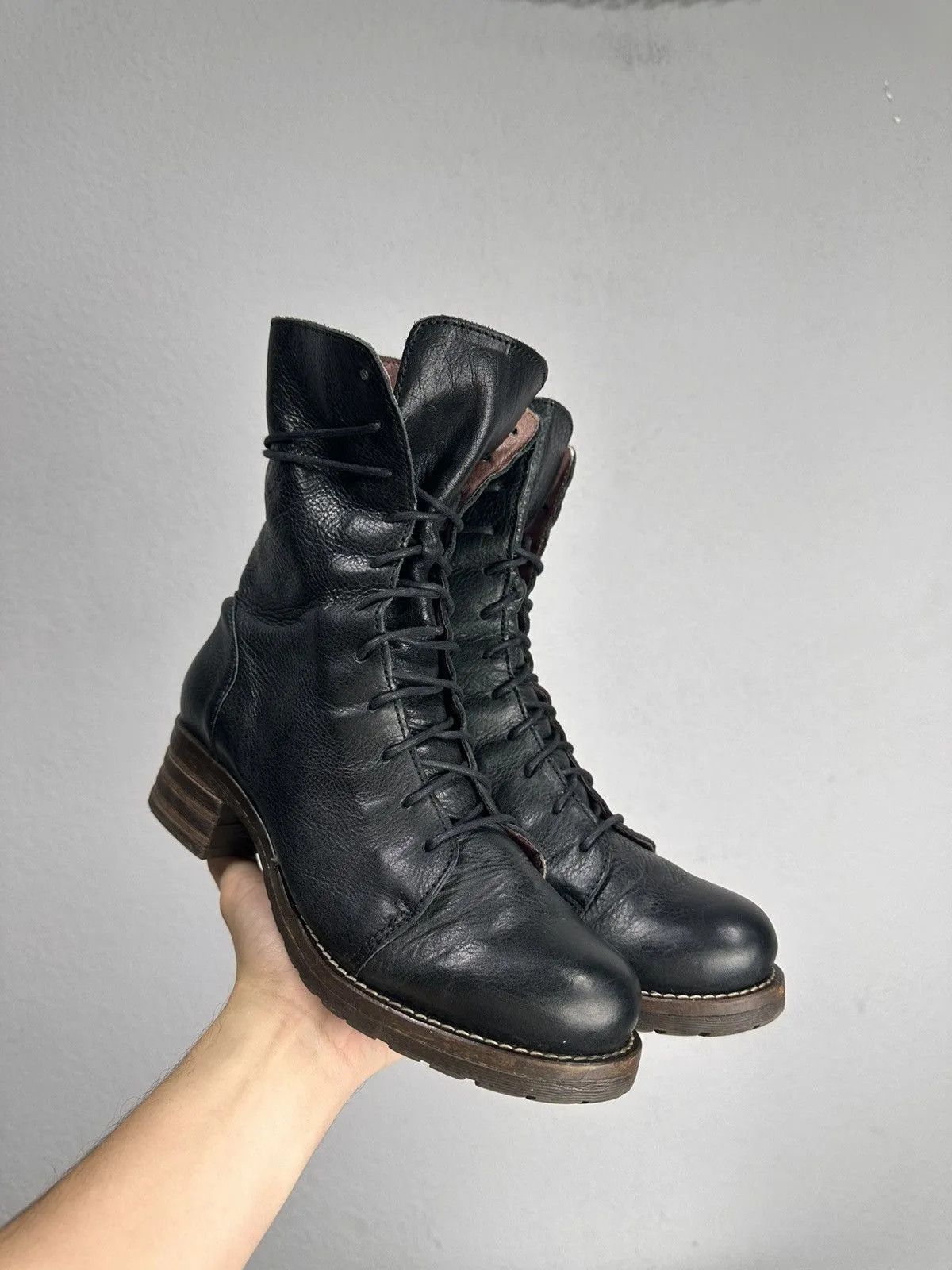 Vintage Vintage black boots lacing AS 98 moto Undercover style Size US 7 / EU 40 - 4 Thumbnail