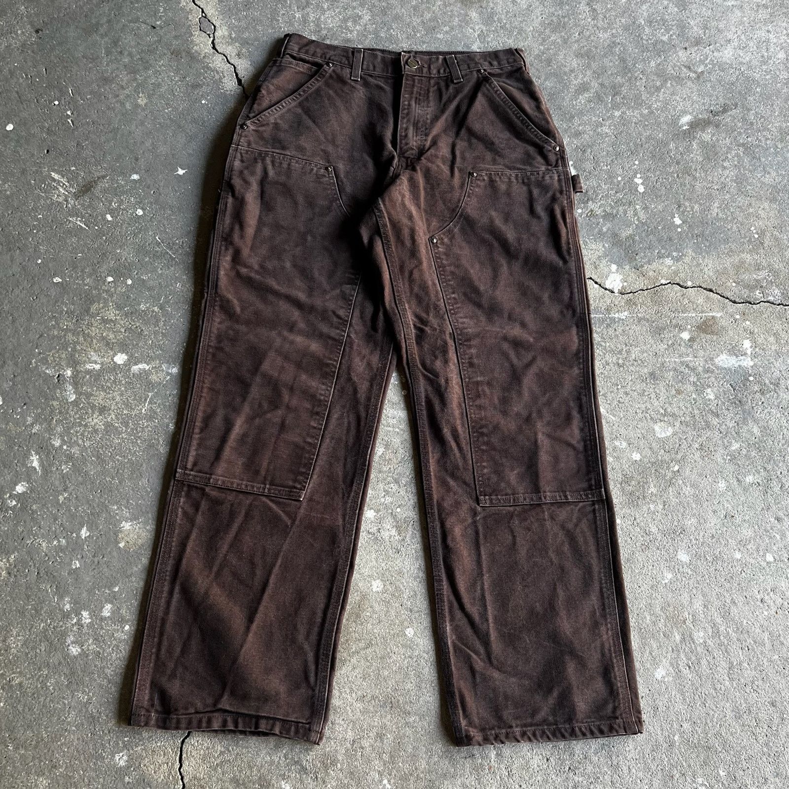 Carhartt × Vintage Carhartt brown double knee work wear carpenter pants Size US 30 / EU 46 - 1 Thumbnail