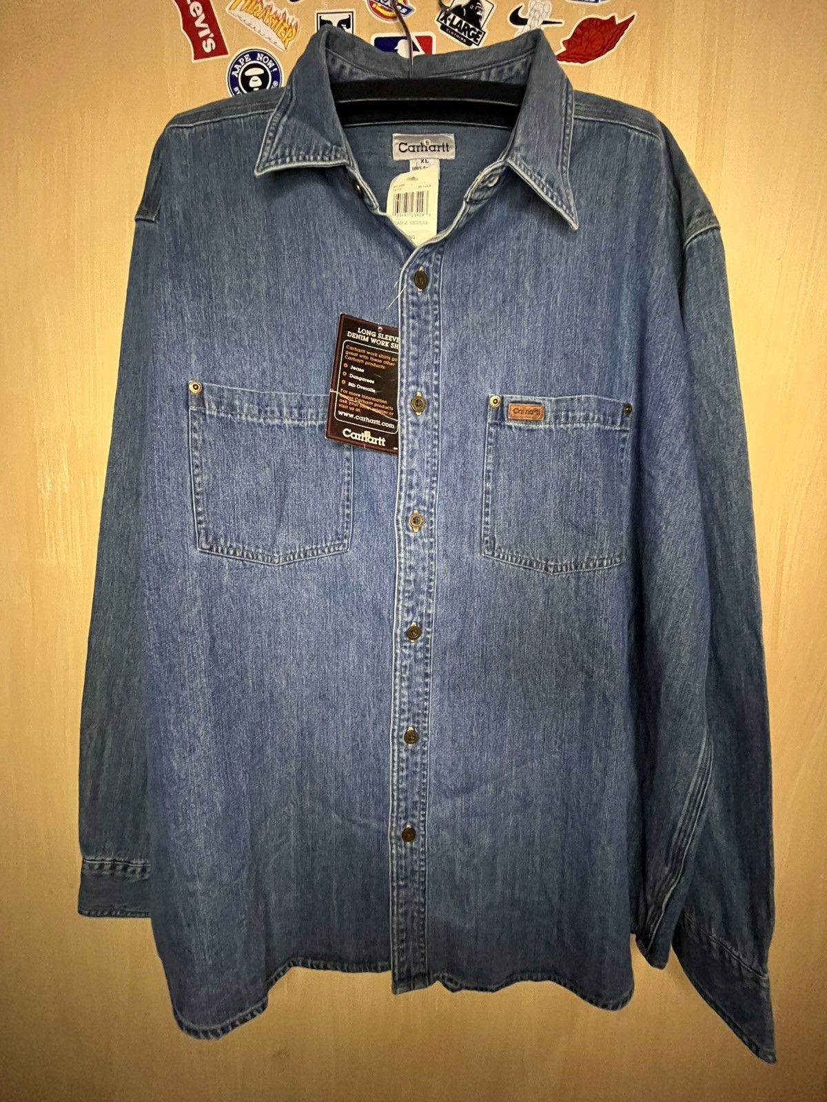 Carhartt Carhartt Denim Stonewash Button Up Work Shirt Size US XL / EU 56 / 4 - 1 Thumbnail
