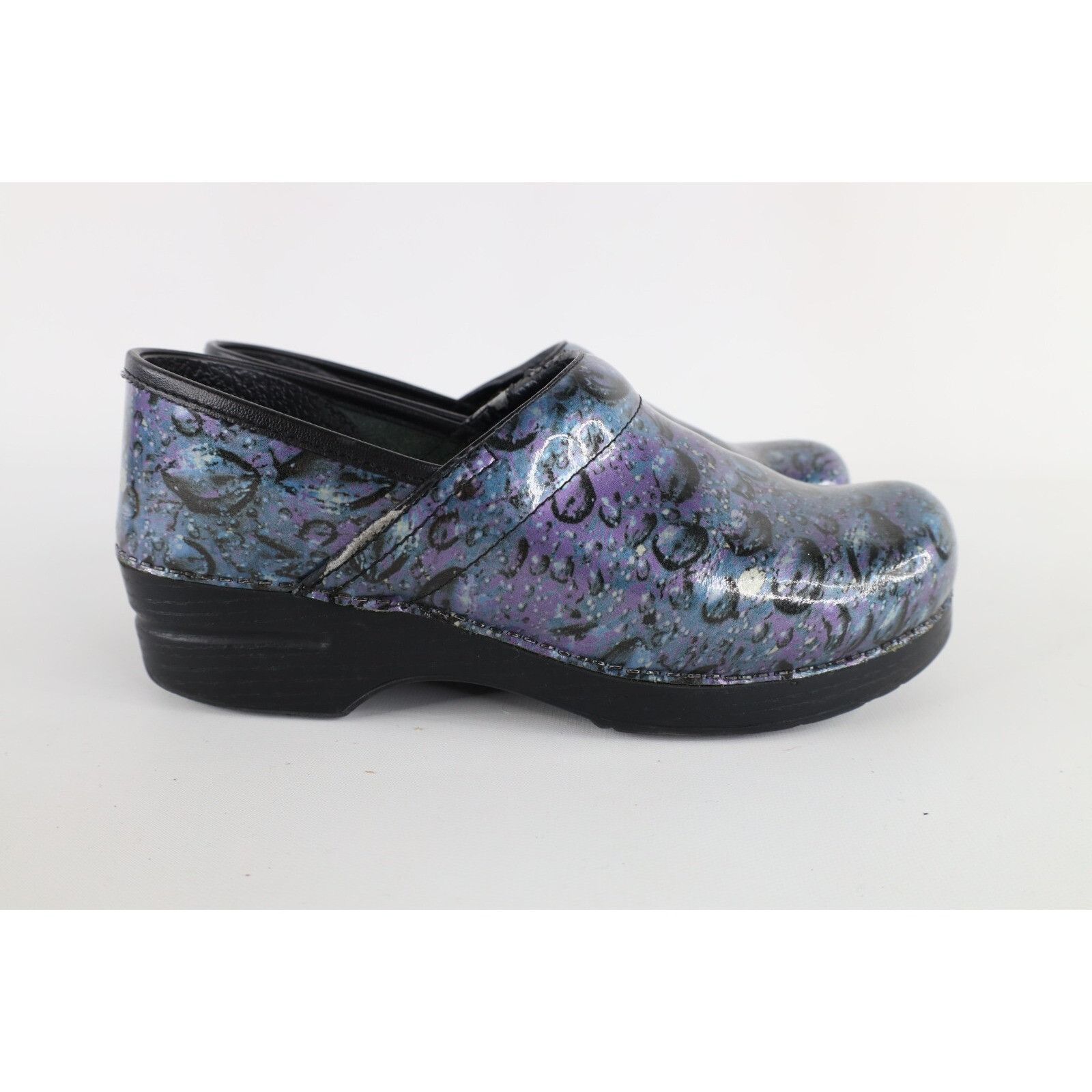 Dansko Dansko Distressed Patent Leather Slip On Clogs Mules Shoes Size US 10.5 / IT 40.5 - 6 Thumbnail