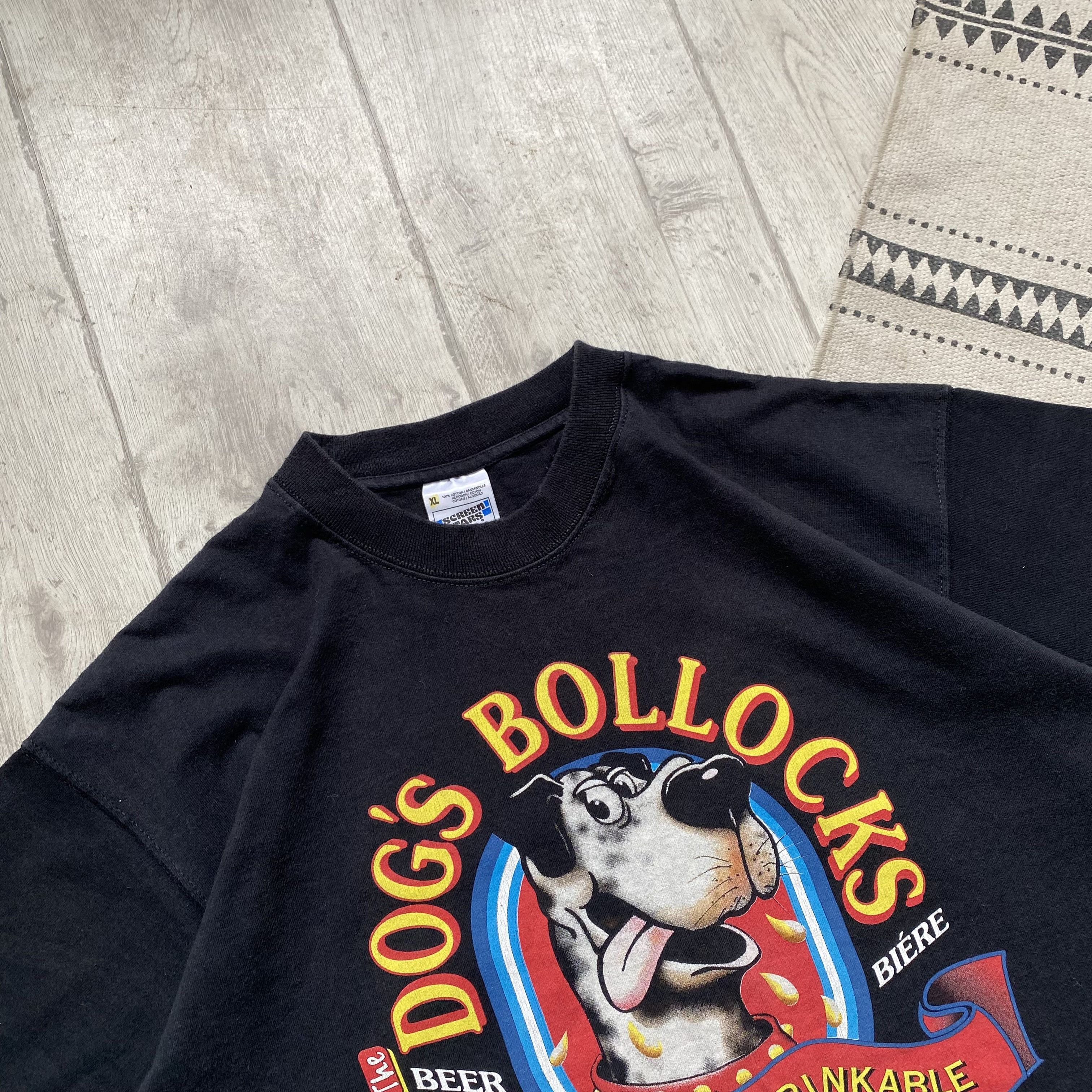 Budweiser 🍻 Vintage 90s Dogs Bollocks Beer tee Corona Stella Artois Size US XL / EU 56 / 4 - 2 Thumbnail