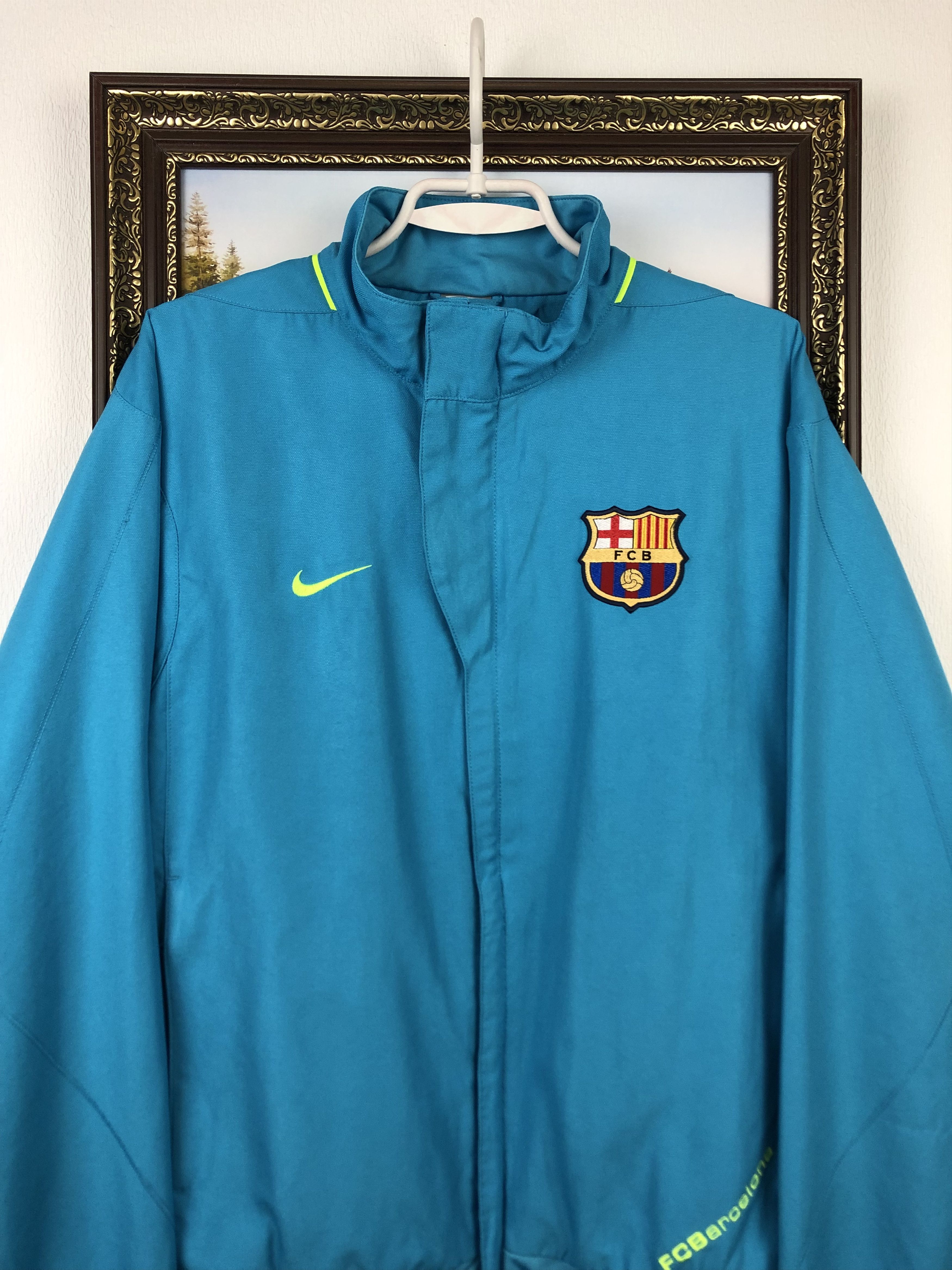Nike Vintage Nike Barcelona Football Jacket Soccer Track Top Size US M / EU 48-50 / 2 - 2 Thumbnail