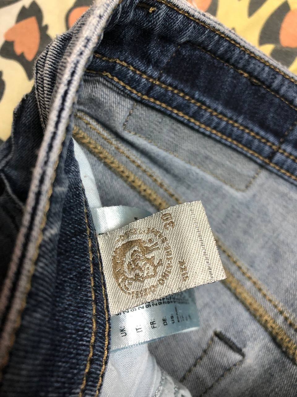 Diesel × Japanese Brand Diesel Industry Wide-Leg Logo Y2K Baggy Denim Jeans Size US 34 / EU 50 - 3 Thumbnail