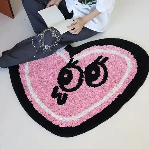Other Tufting Cute Eyes Heart Shape Rugs Size ONE SIZE - 1 Thumbnail