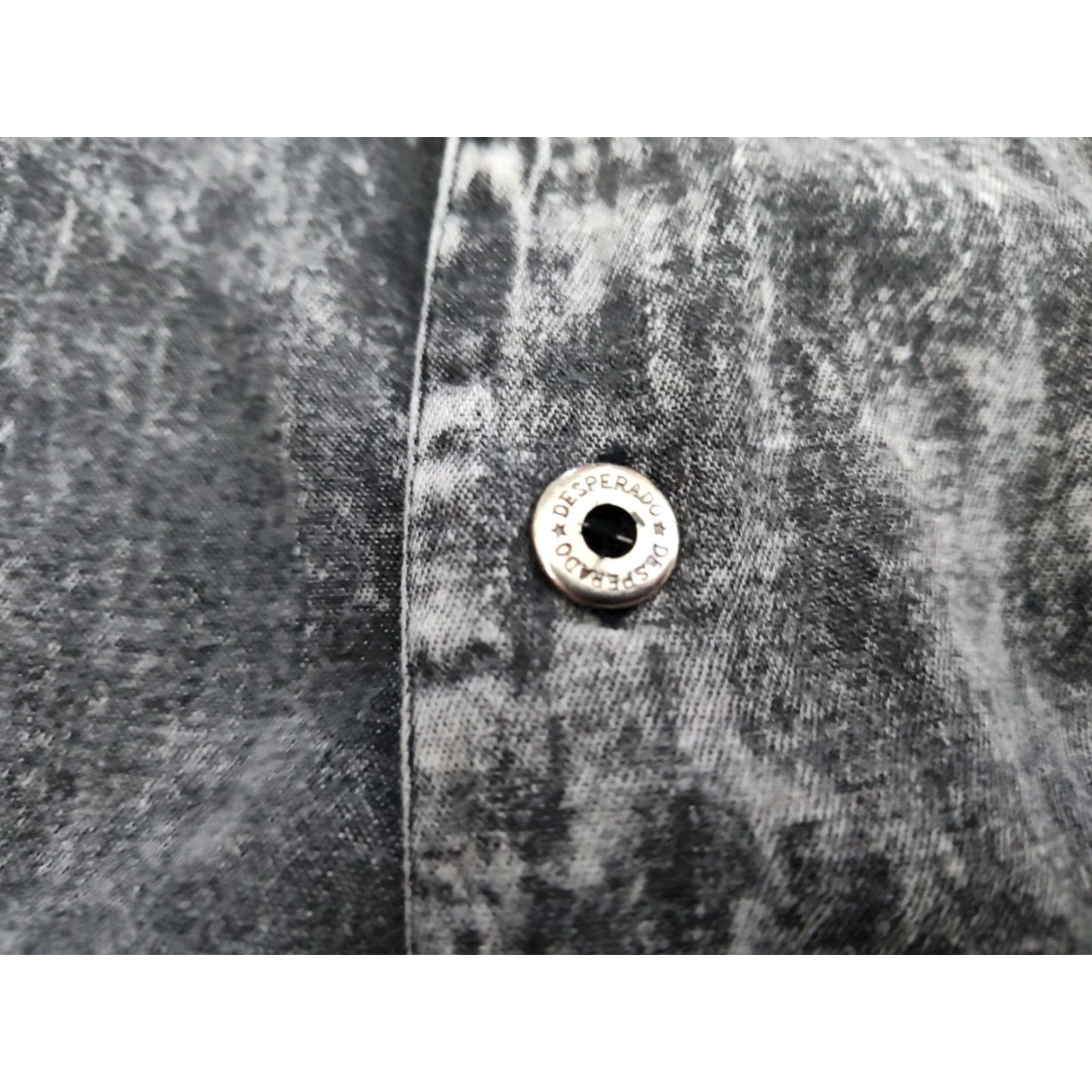 Vintage VINTAGE Desperado Western Button-Up Shirt Black Acid Wash Men’s Medium 100% Cotton Long Sleeve Casual Workwear Size US M / EU 48-50 / 2 - 6 Thumbnail