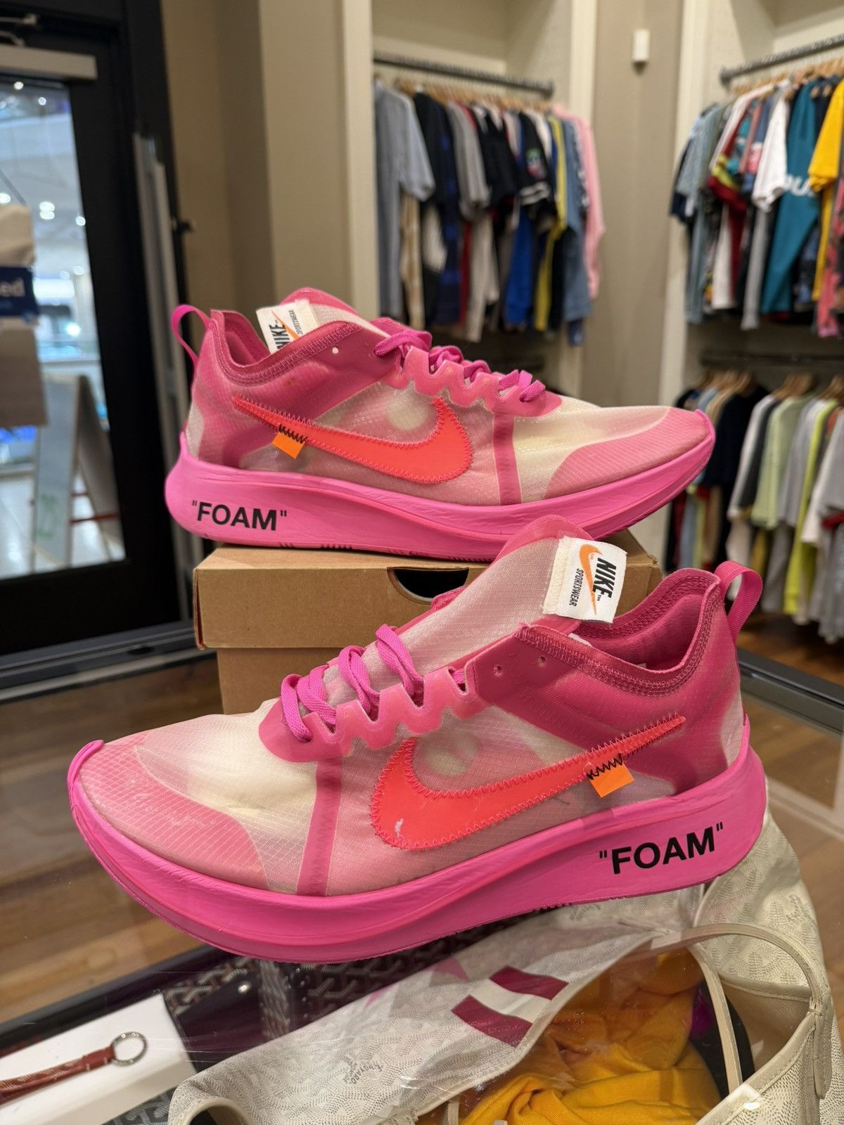 Nike × Off-White Off white x Nike Zoom Fly SP Sneaker Size US 12 / EU 45 - 1 Thumbnail