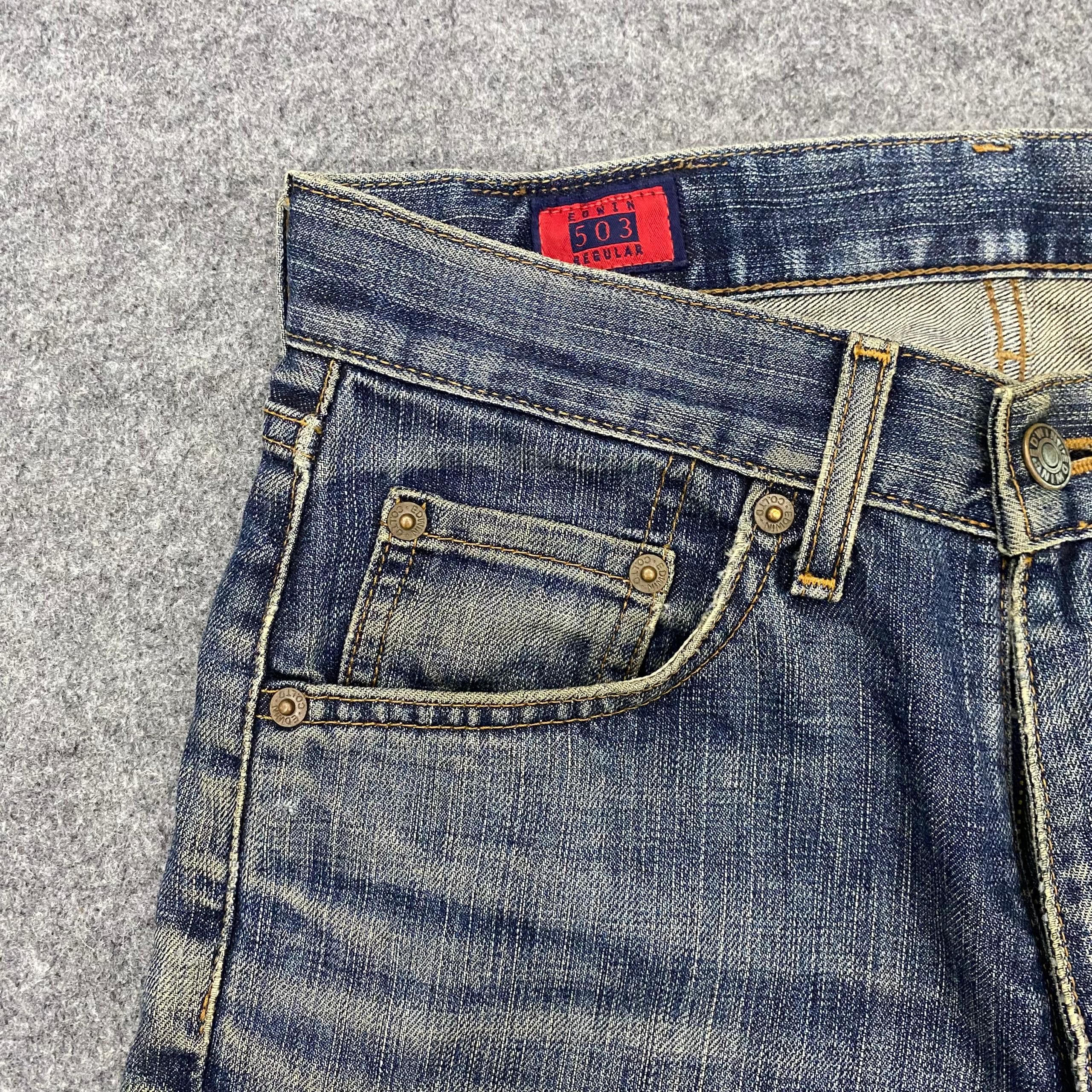 If Six Was Nine 💥Best Offer💥Vintage Edwin 503 Regular Distressed Denim Size US 29 - 9 Thumbnail